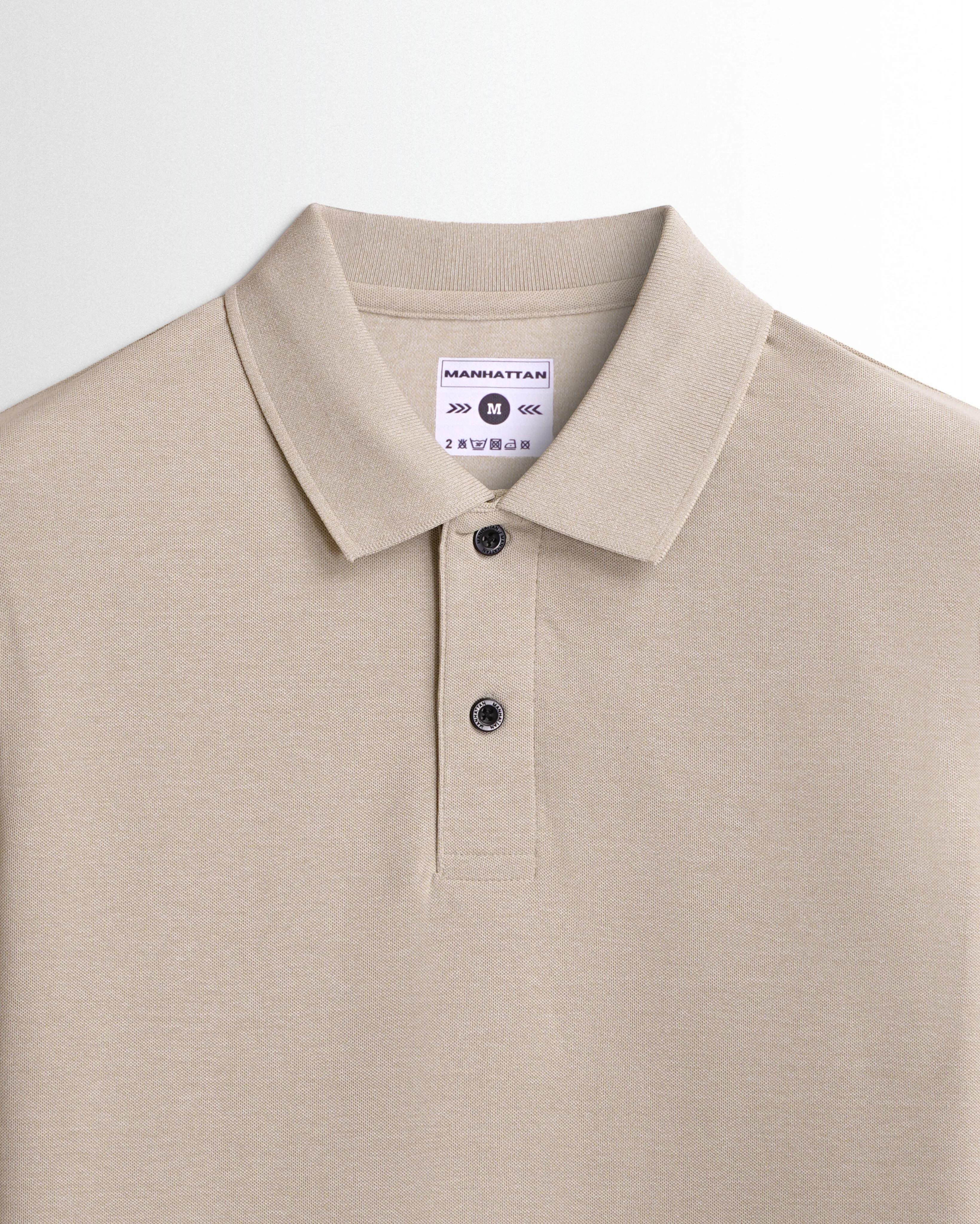 Active Wear Polo Full Sleeve Unisex Beach Melange - Image 2