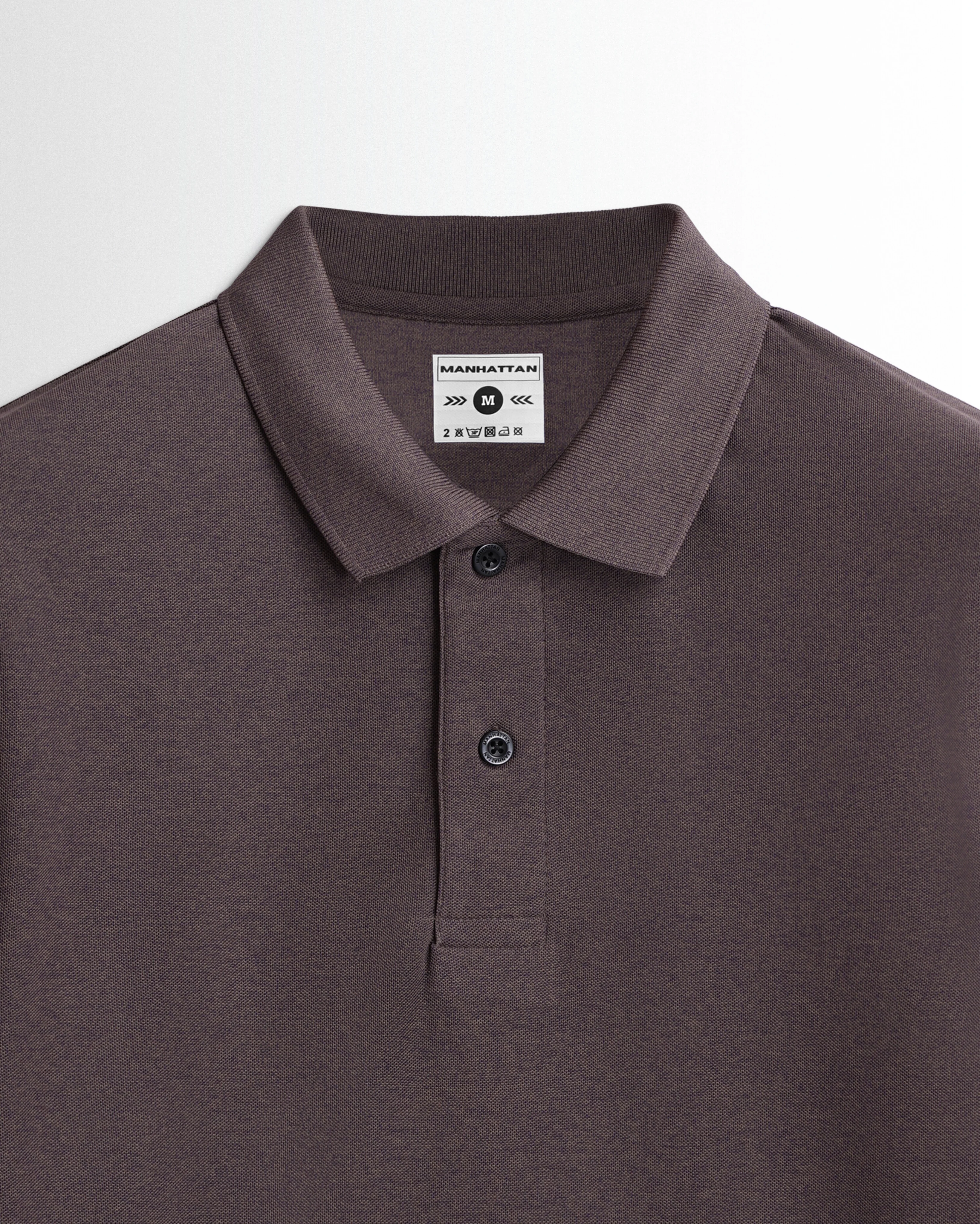 Active Wear Polo Full Sleeve Unisex Copper Melange - Image 2