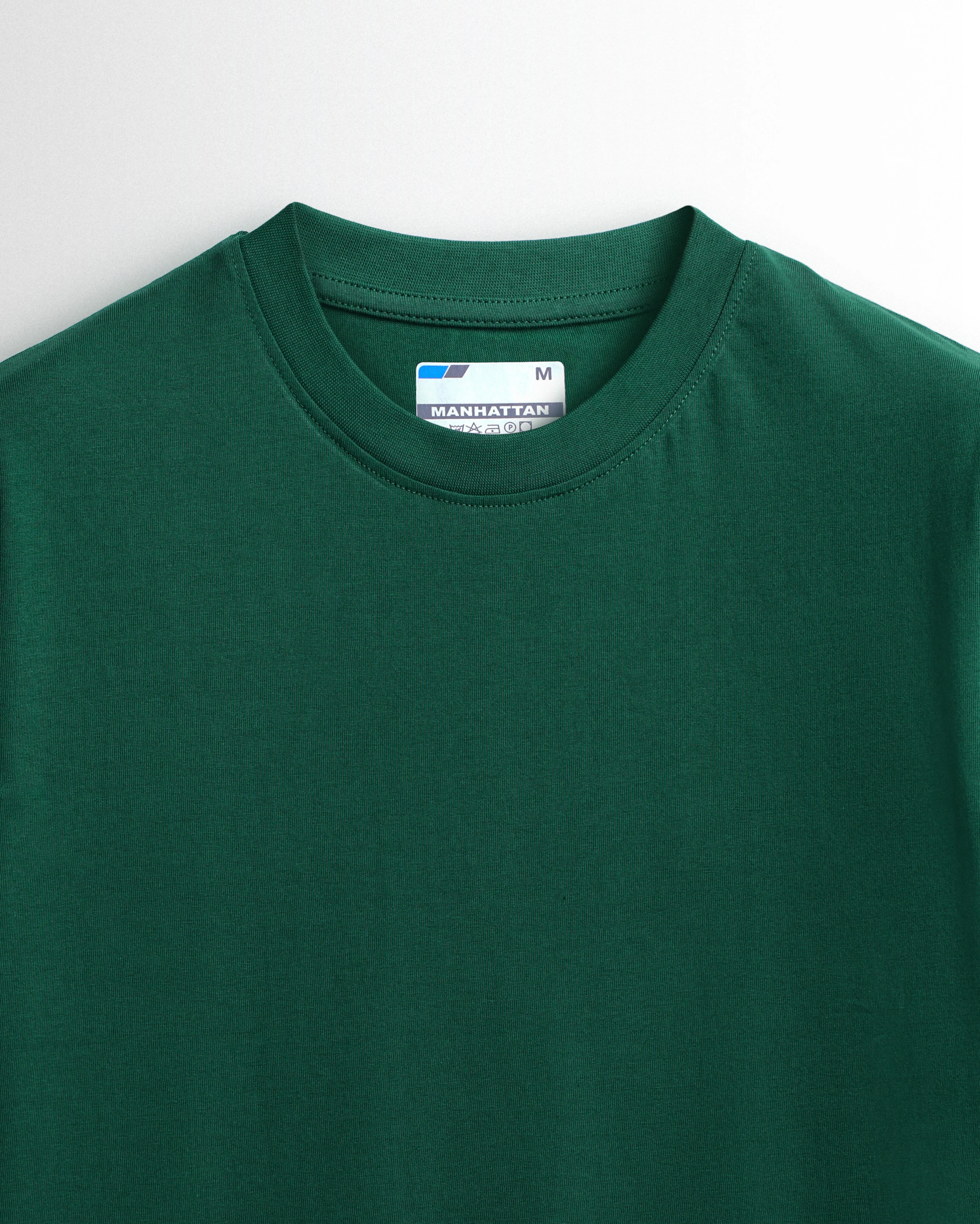 Basic Regular Fit T Shirts Unisex Forest Green - Image 2