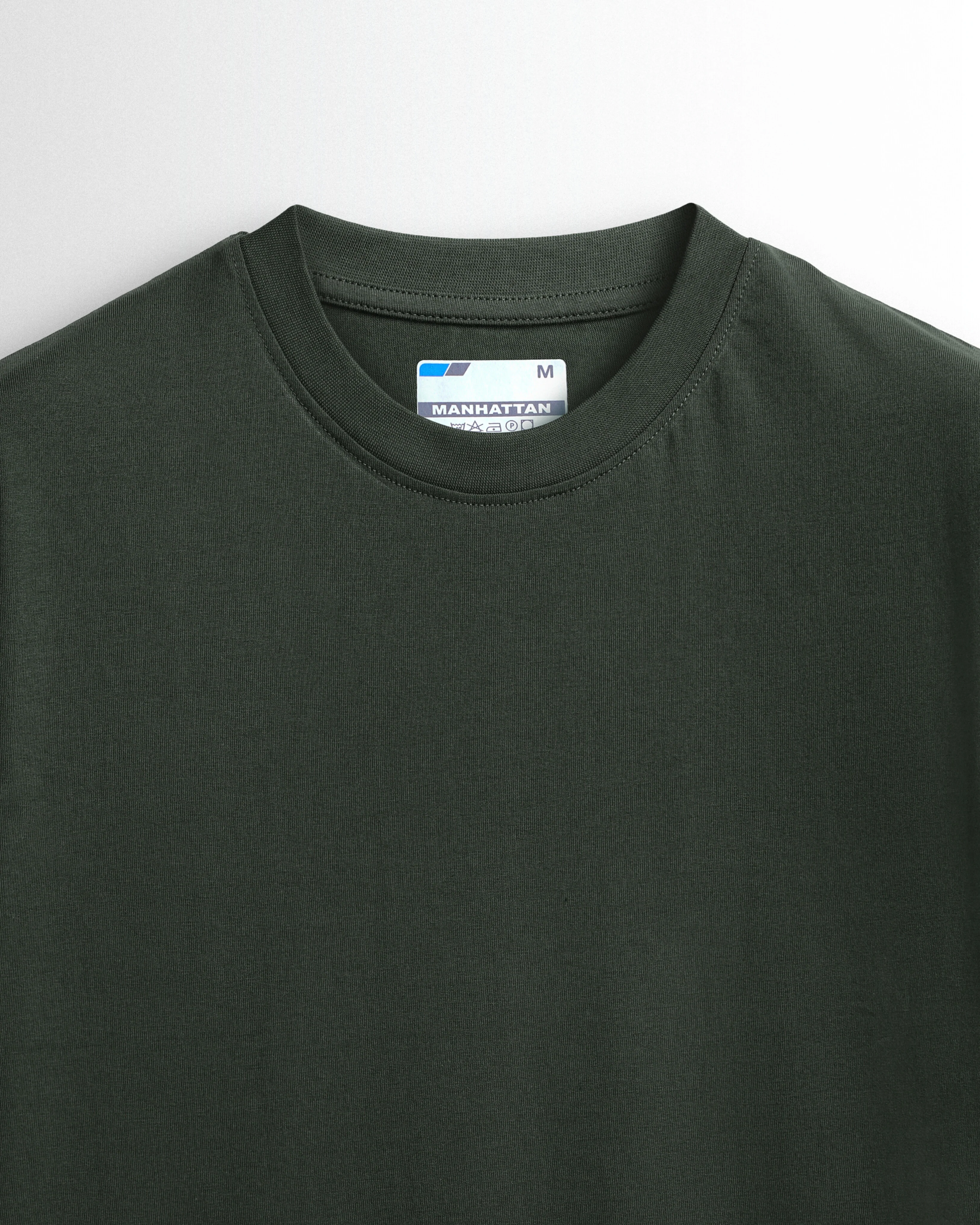 Basic Regular Fit T Shirts Unisex Military Green - Image 2