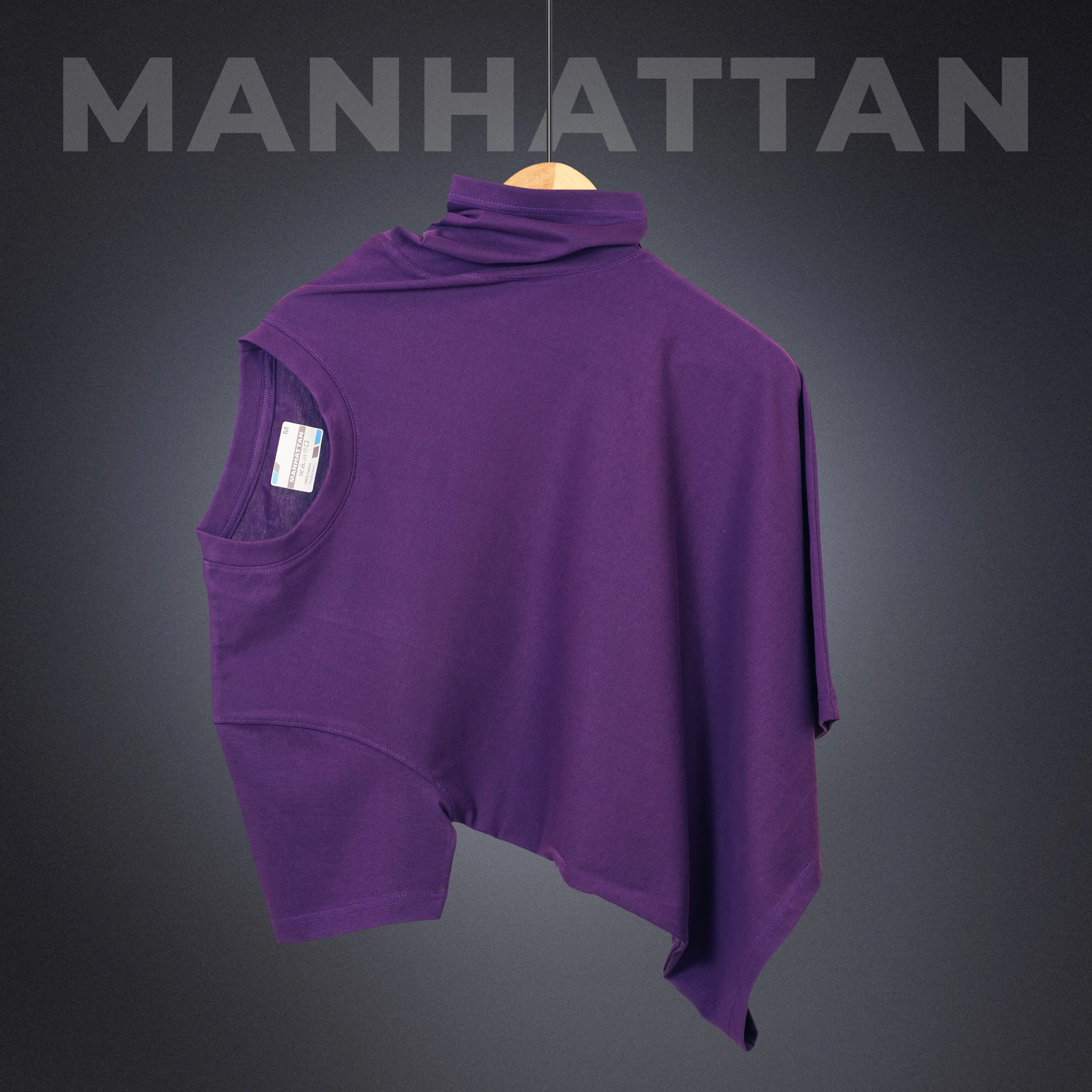 Basic Regular Fit T Shirts Unisex Purple - Image 2