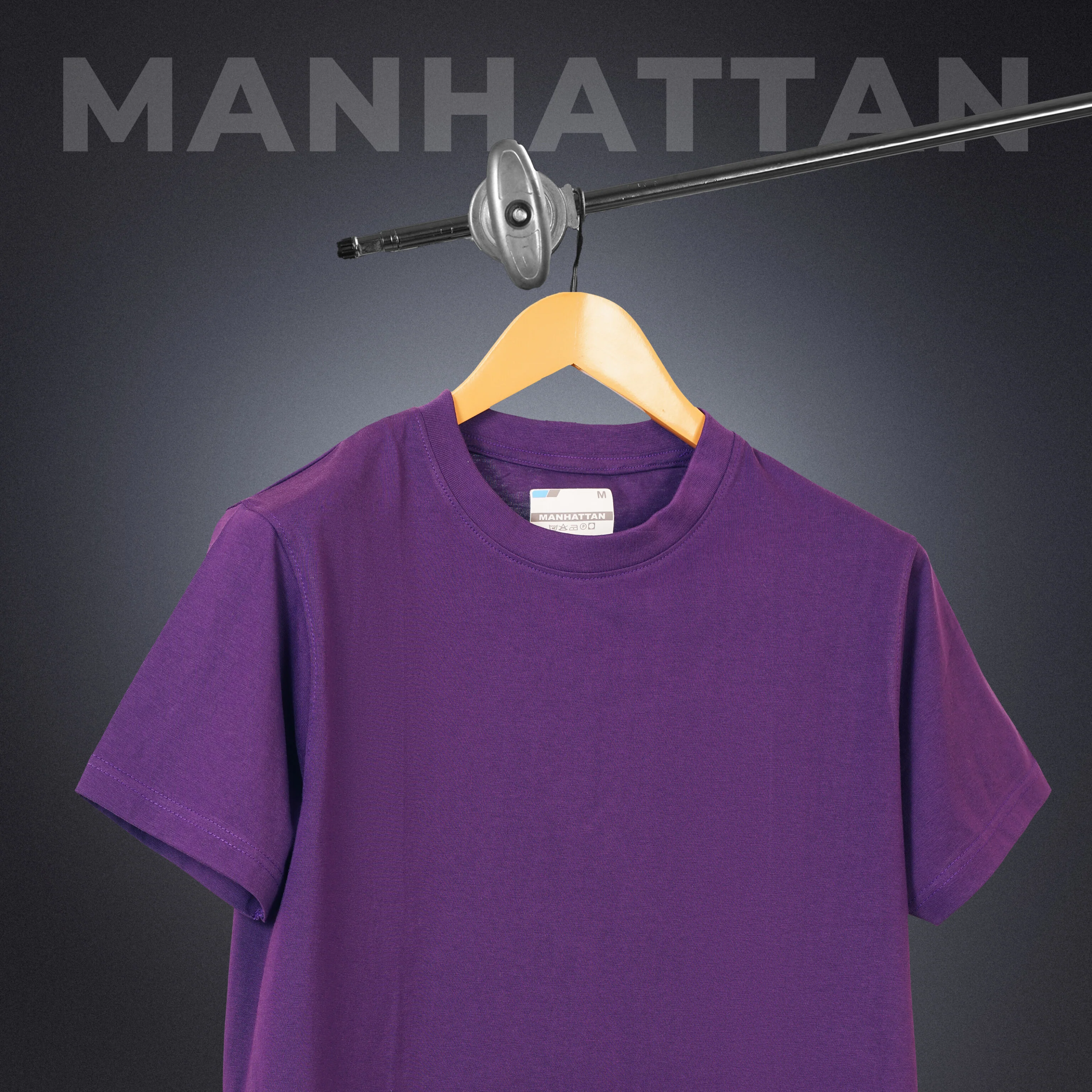Basic Regular Fit T Shirts Unisex Purple - Image 3