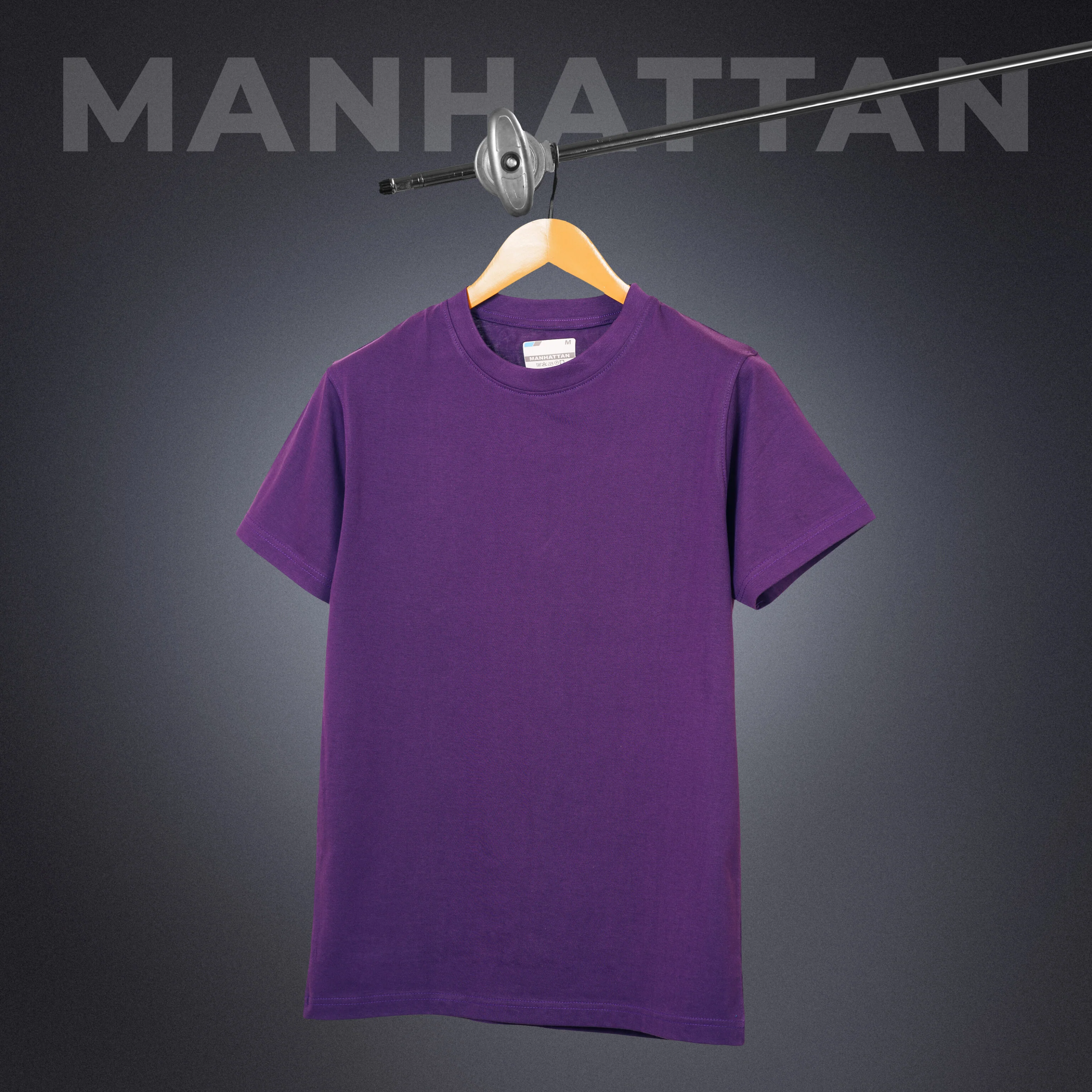 Basic Regular Fit T Shirts Unisex Purple - Image 4