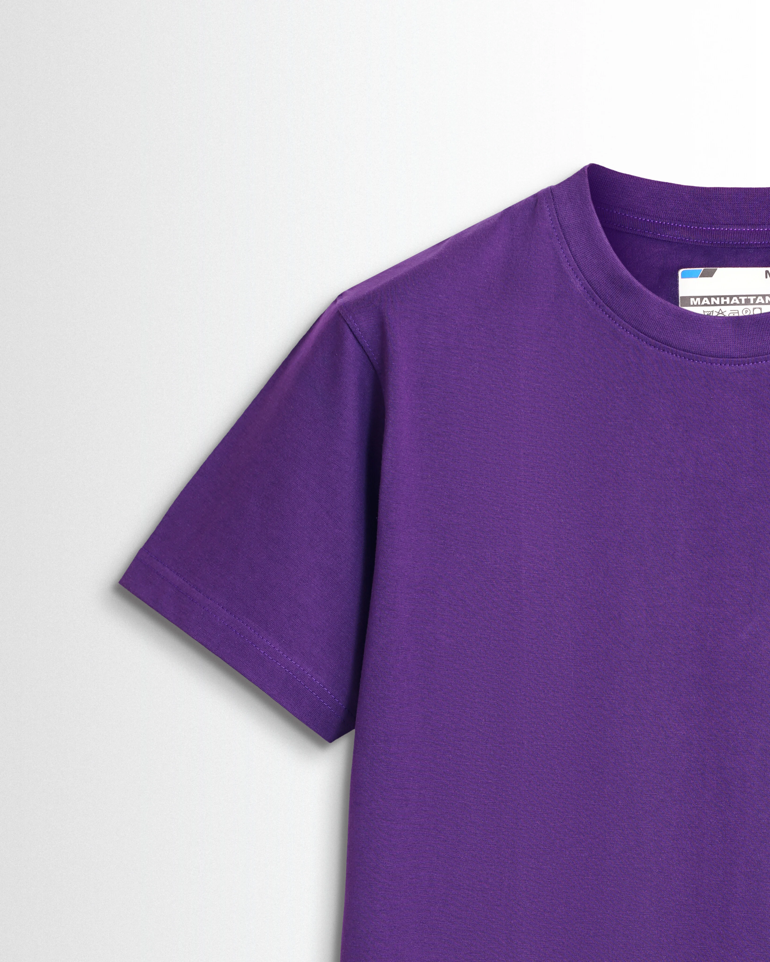 Basic Regular Fit T Shirts Unisex Purple - Image 5