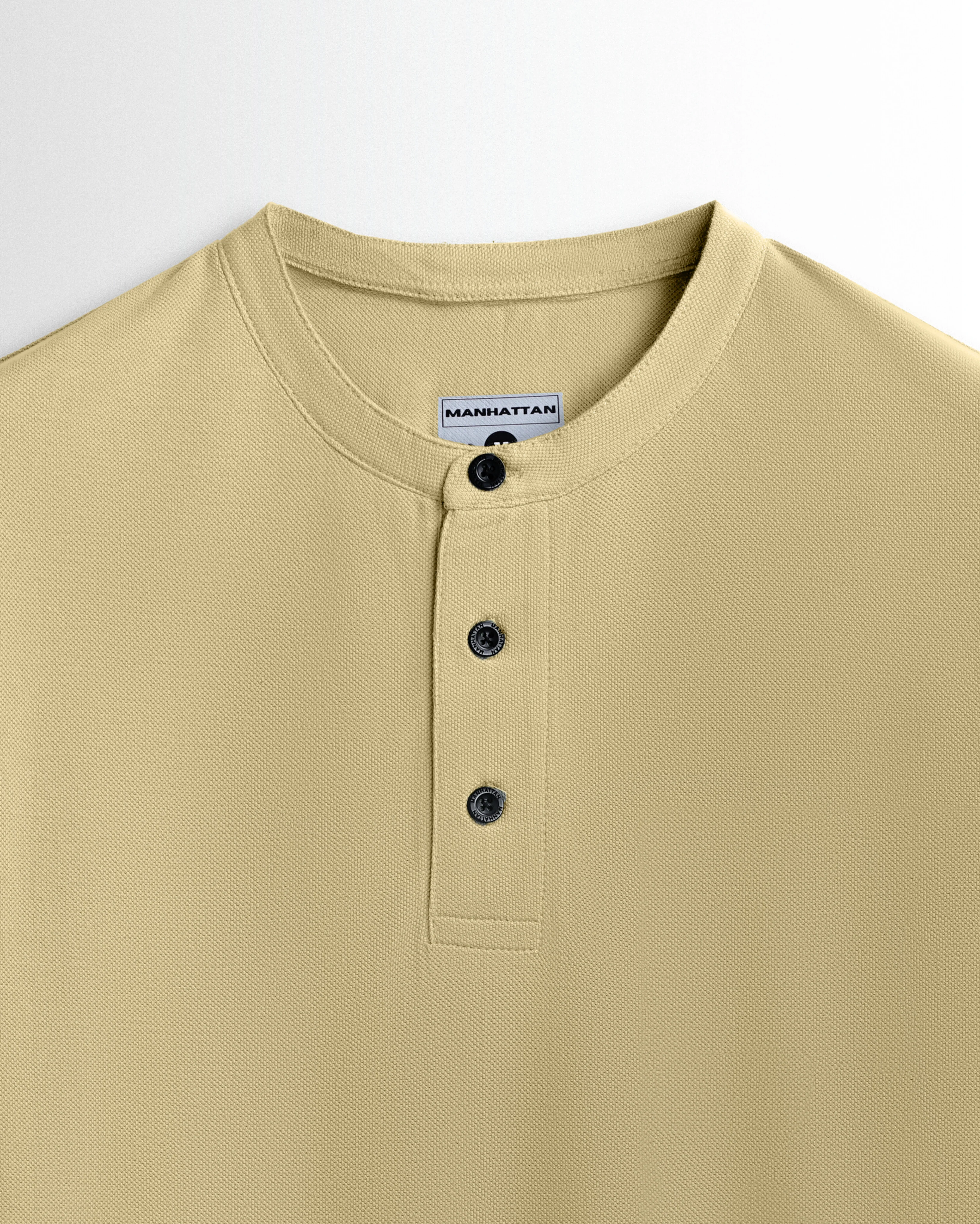 Pure Cotton Henley Without Pocket T Shirts (Beach) - Image 2