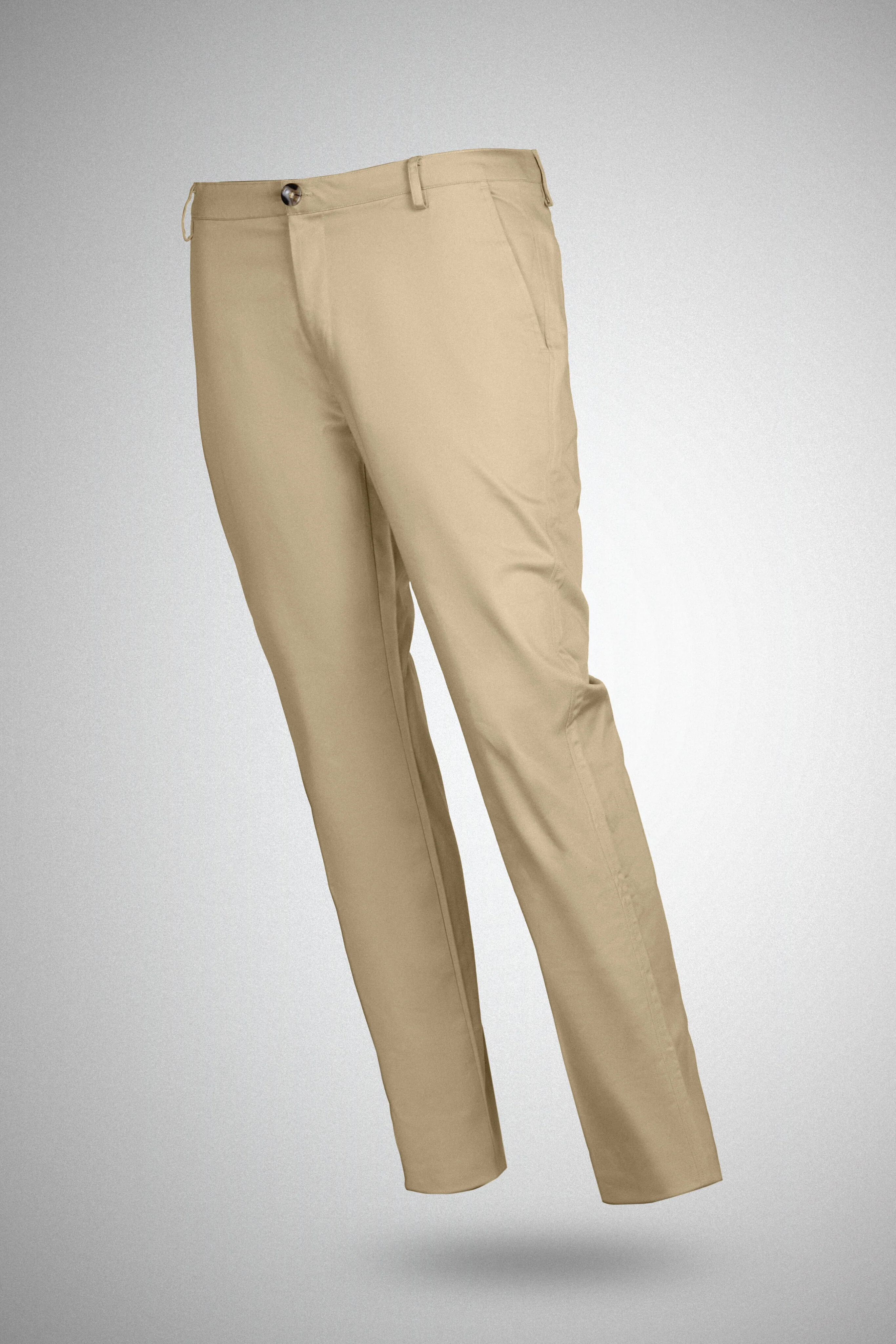 Cotton Casual Pants Beige - Image 3