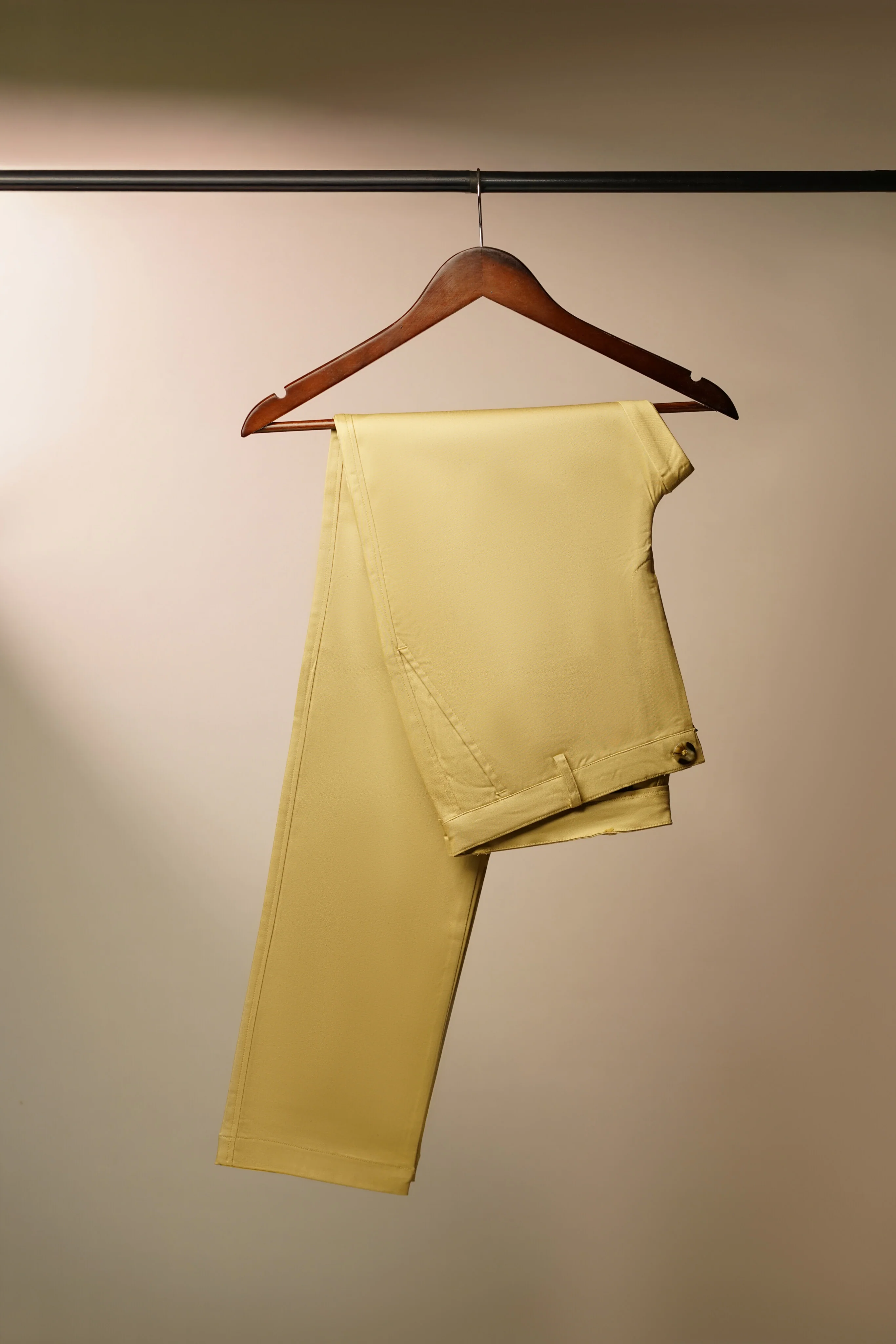Cotton Casual Pants Beige - Image 4