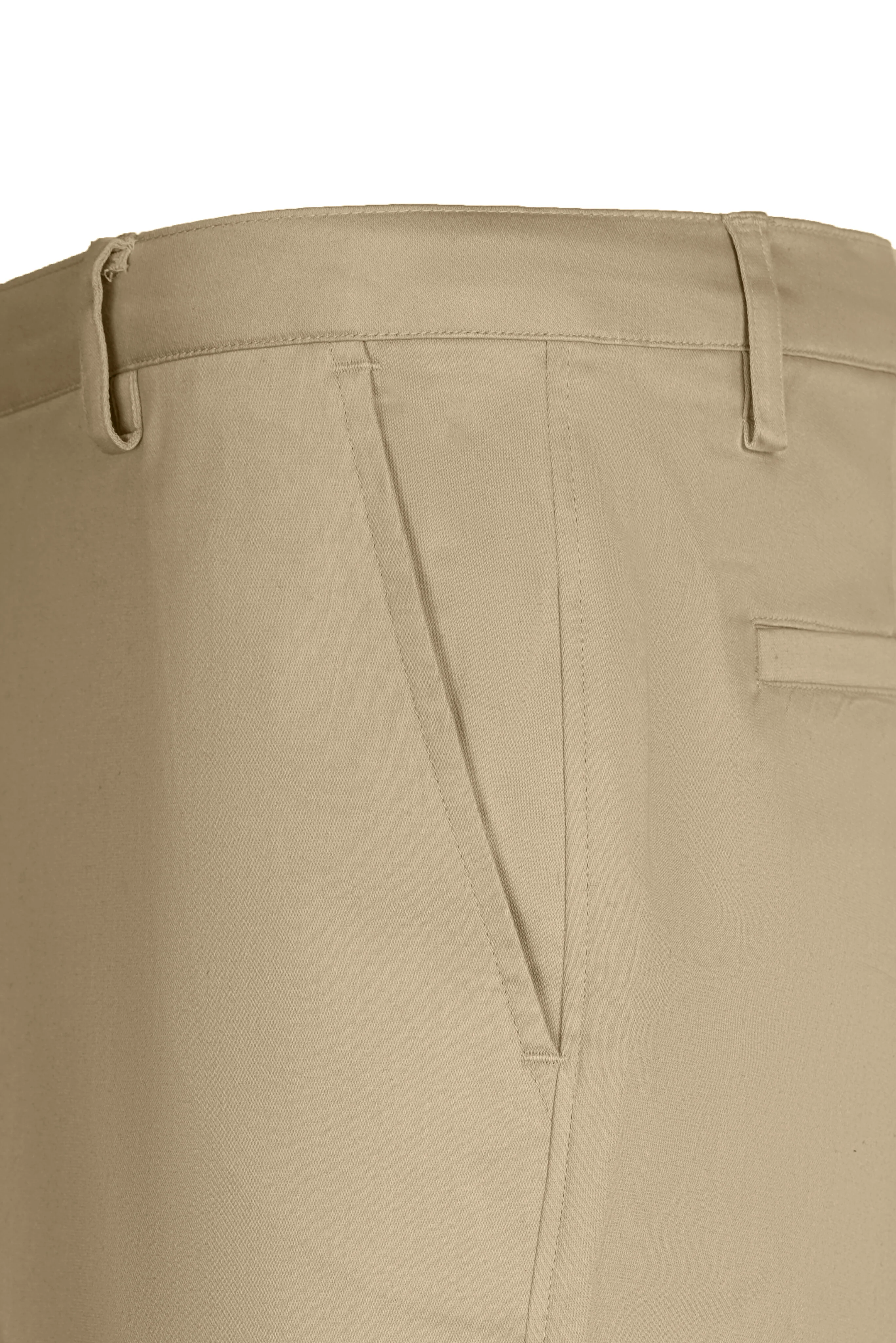 Cotton Casual Pants Beige - Image 5