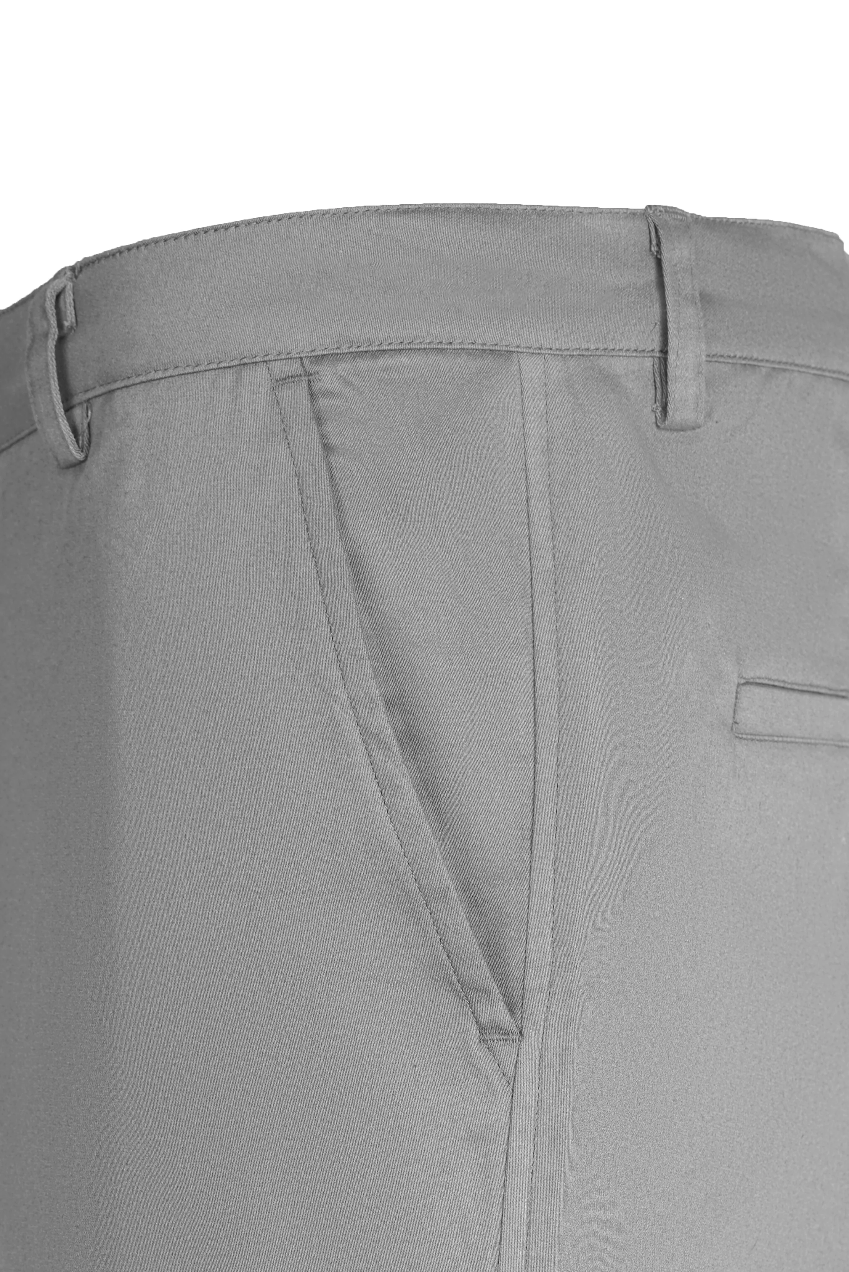 Cotton Casual Pants Light Grey - Image 3