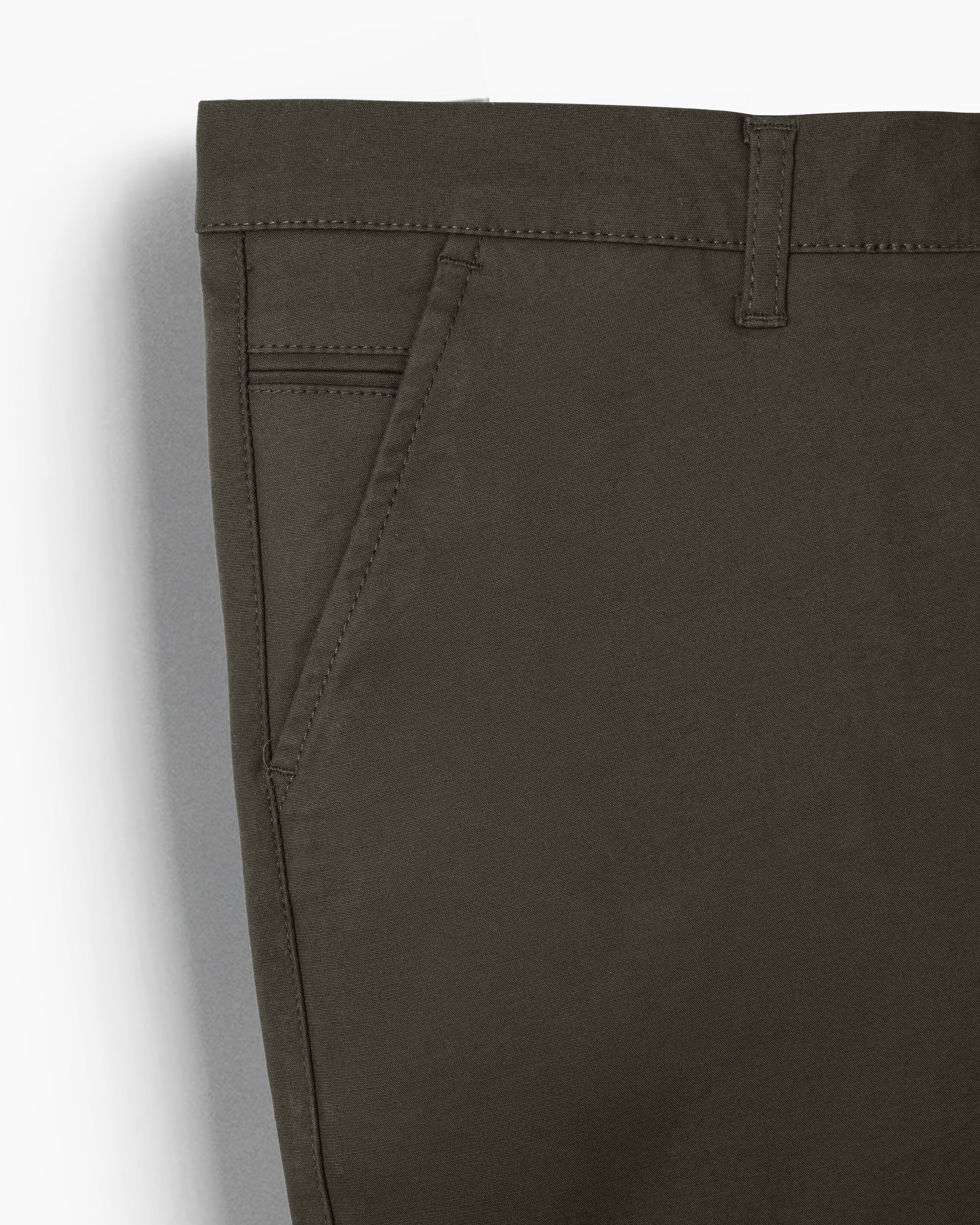 Cotton Casual Pants Coffee Brown Tussar - Image 3