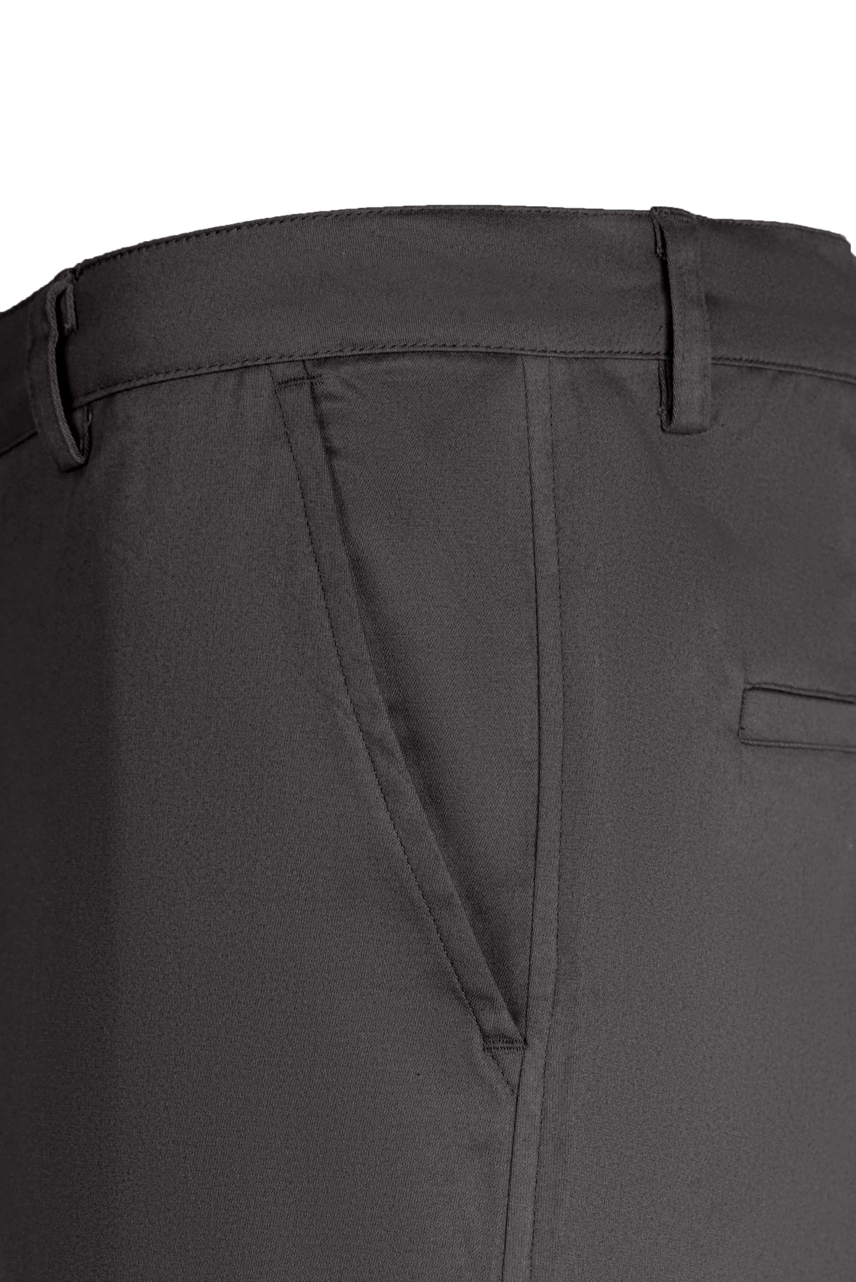 Cotton Casual Pants Dark Grey - Image 3