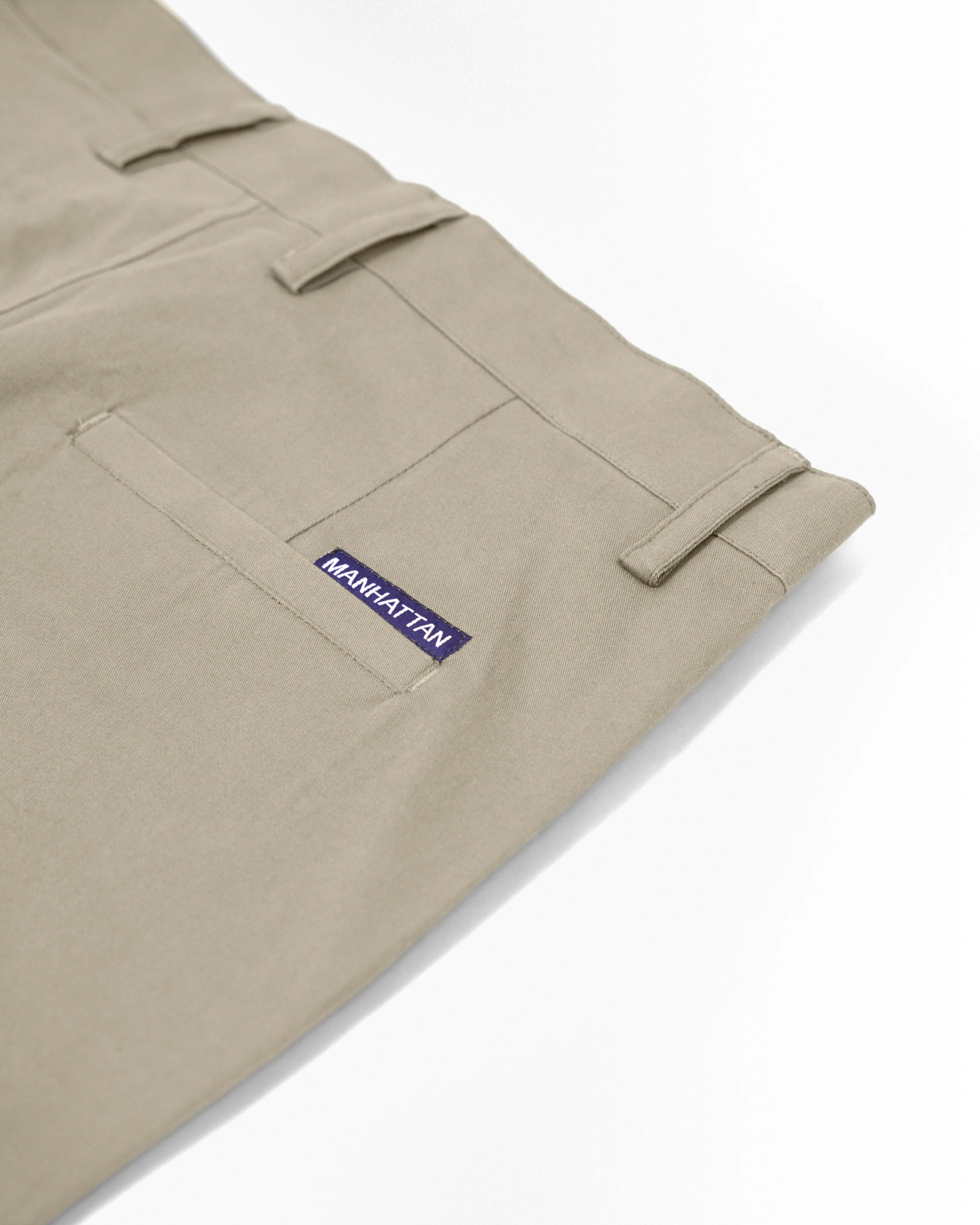Cotton Casual Pants Khaki - Image 4