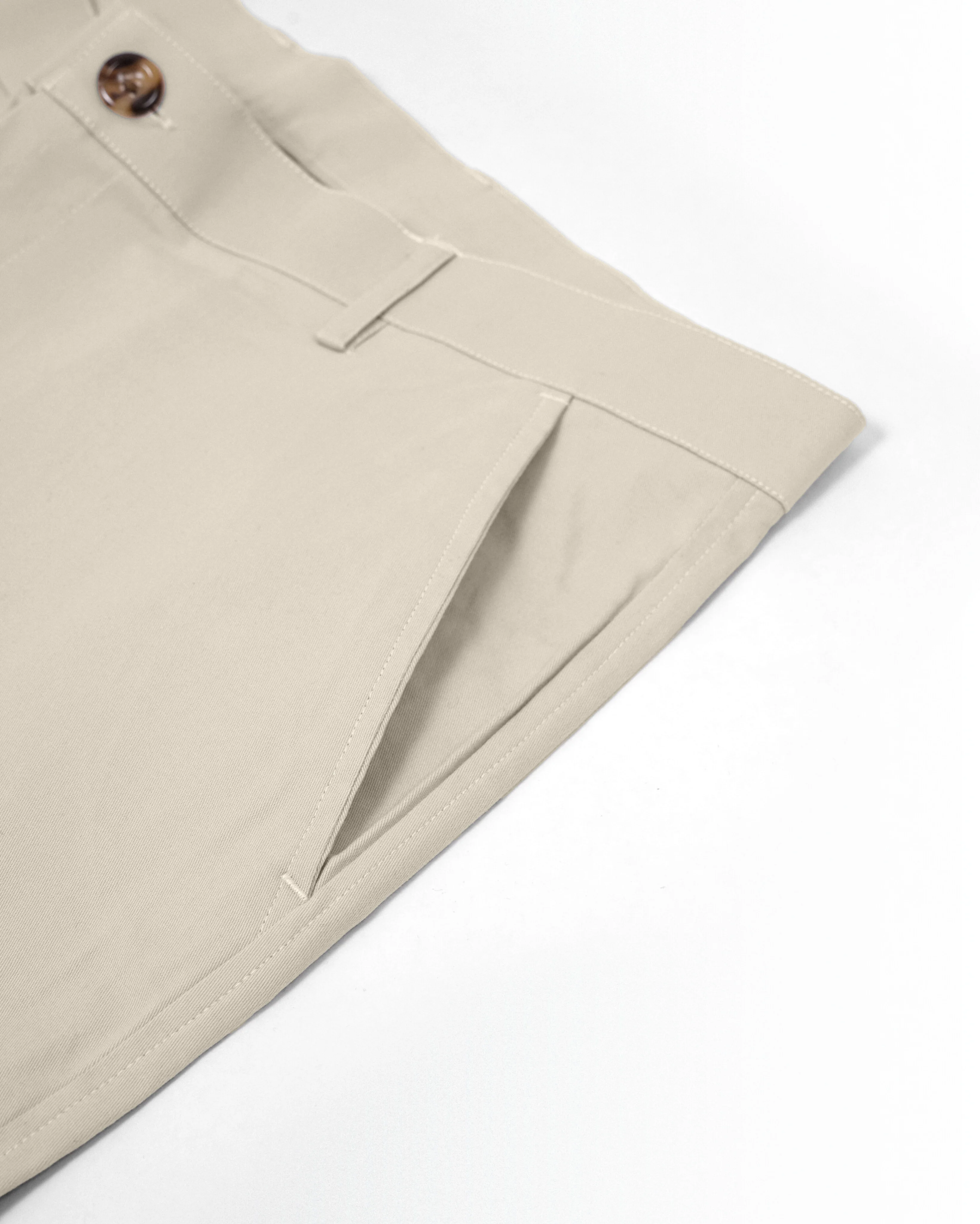 Cotton Casual Pants Light Beige - Image 2