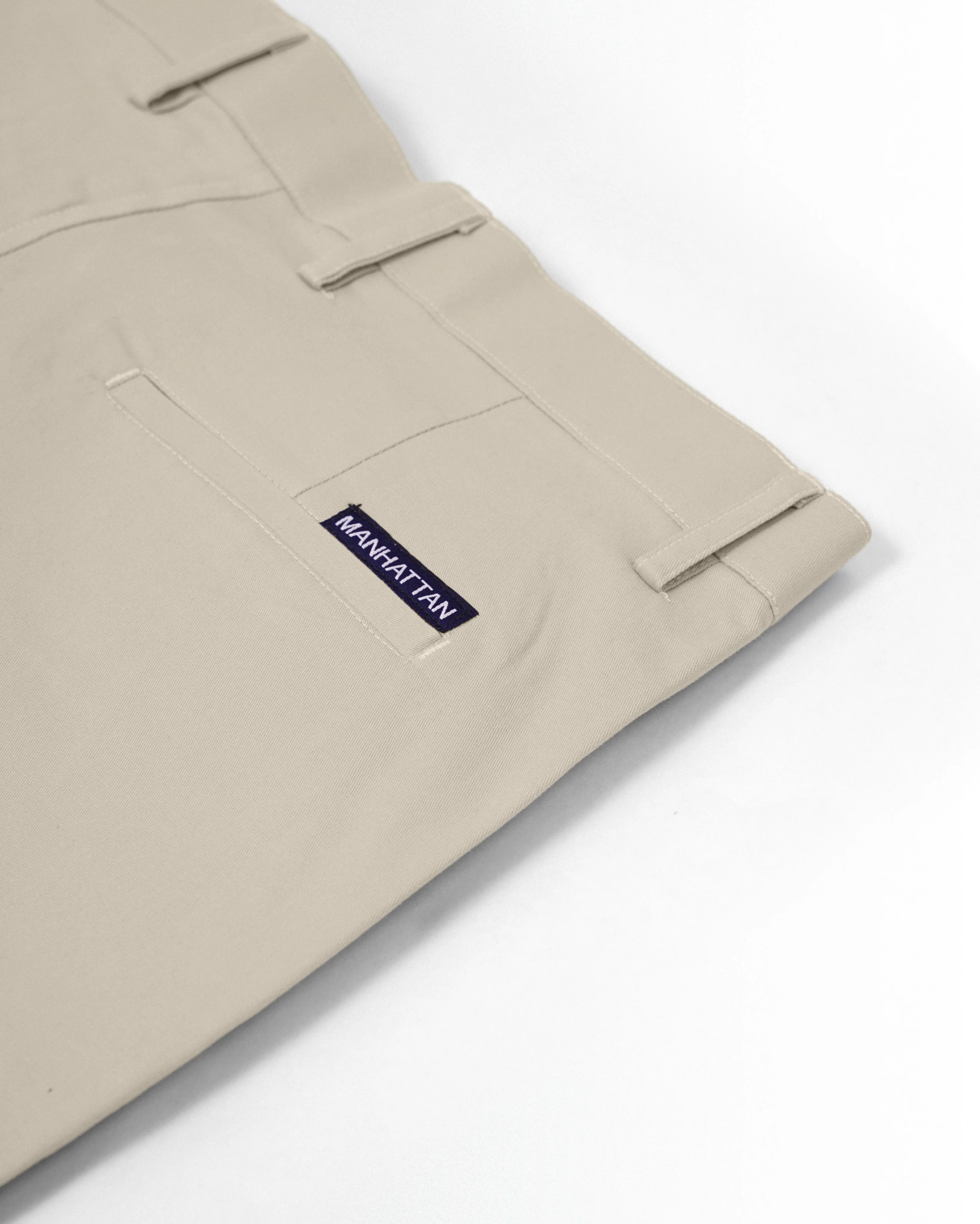 Cotton Casual Pants Light Beige - Image 3