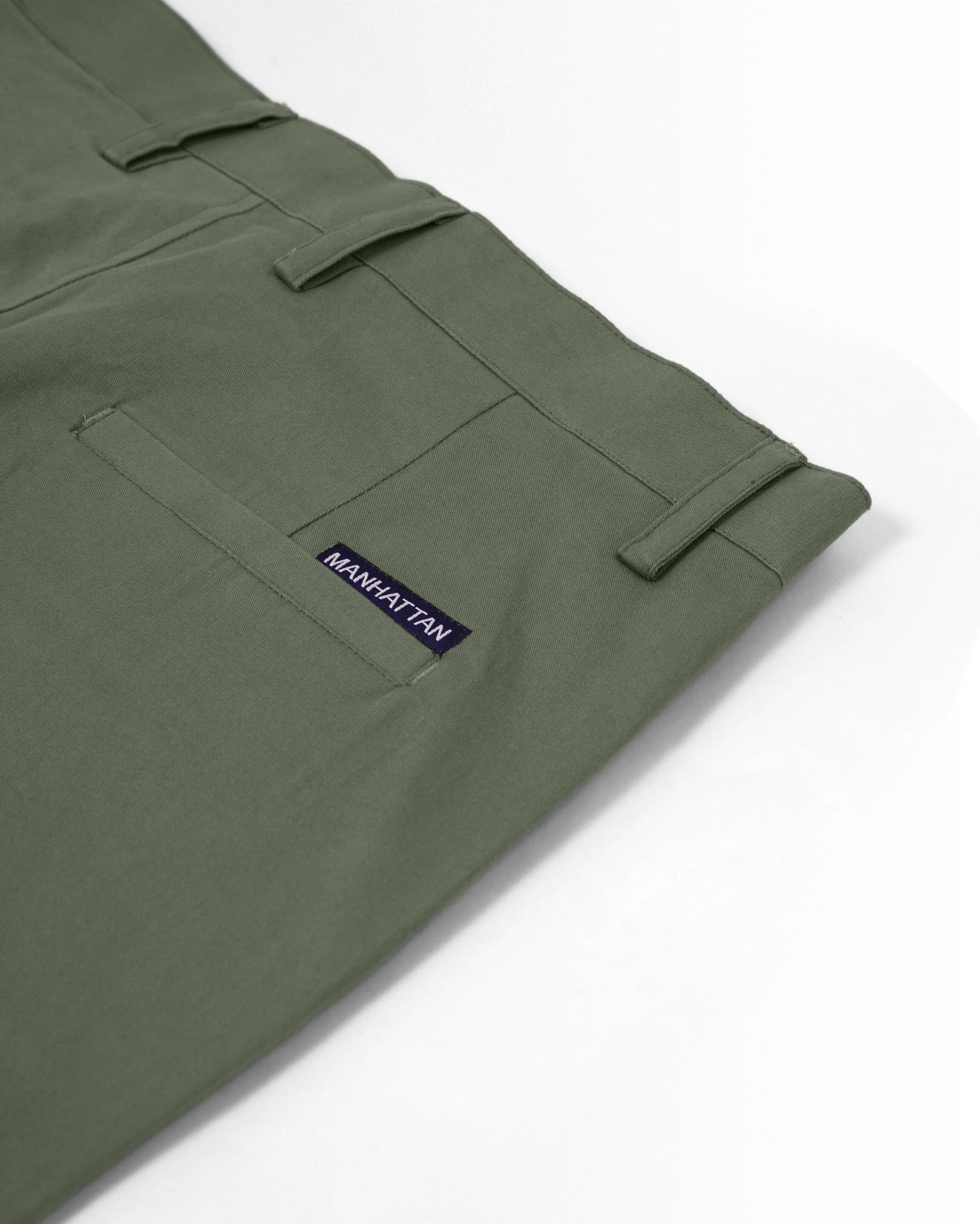 Cotton Casual Pants Light Green - Image 4