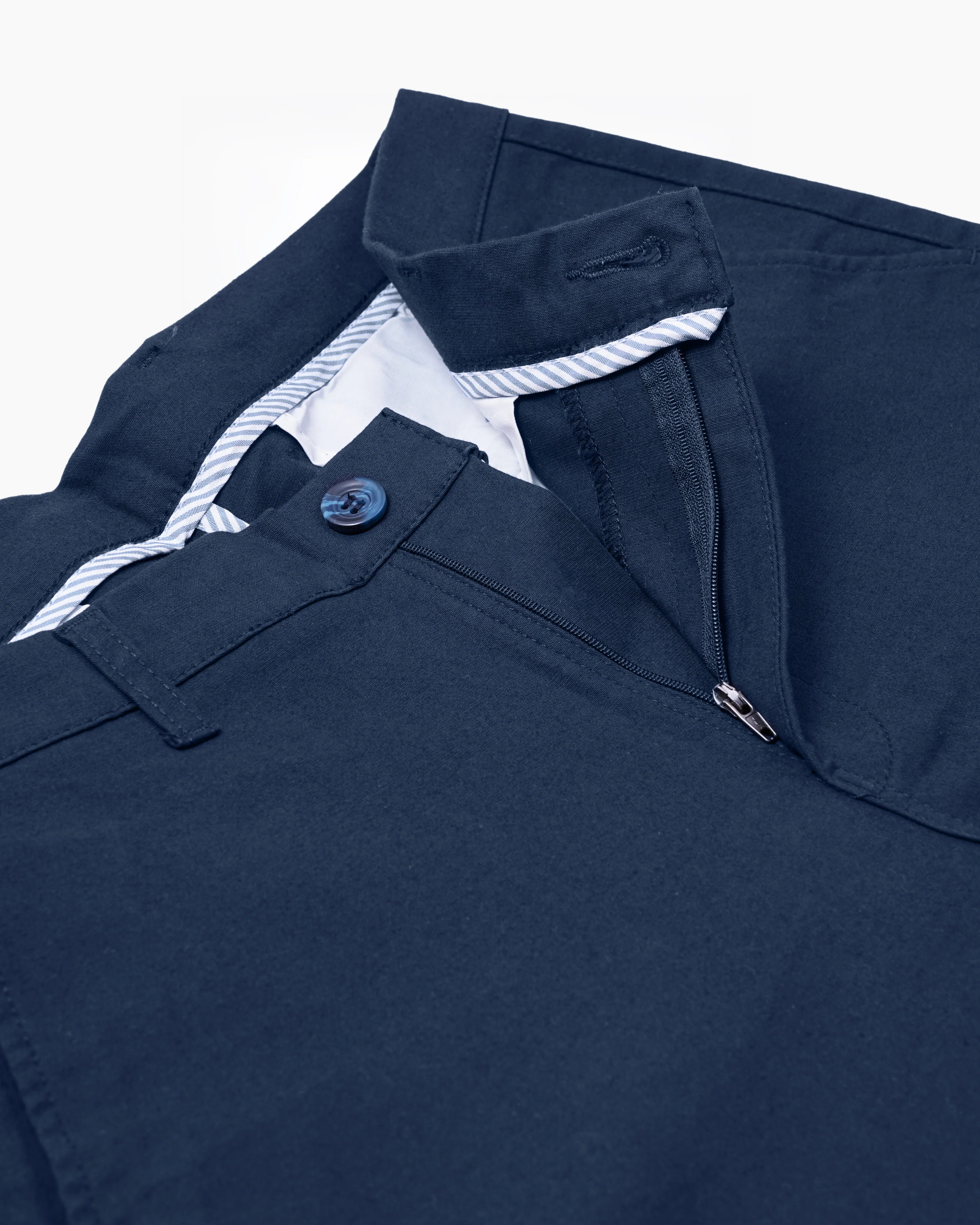 Cotton Casual Pants Navy Tussar - Image 2