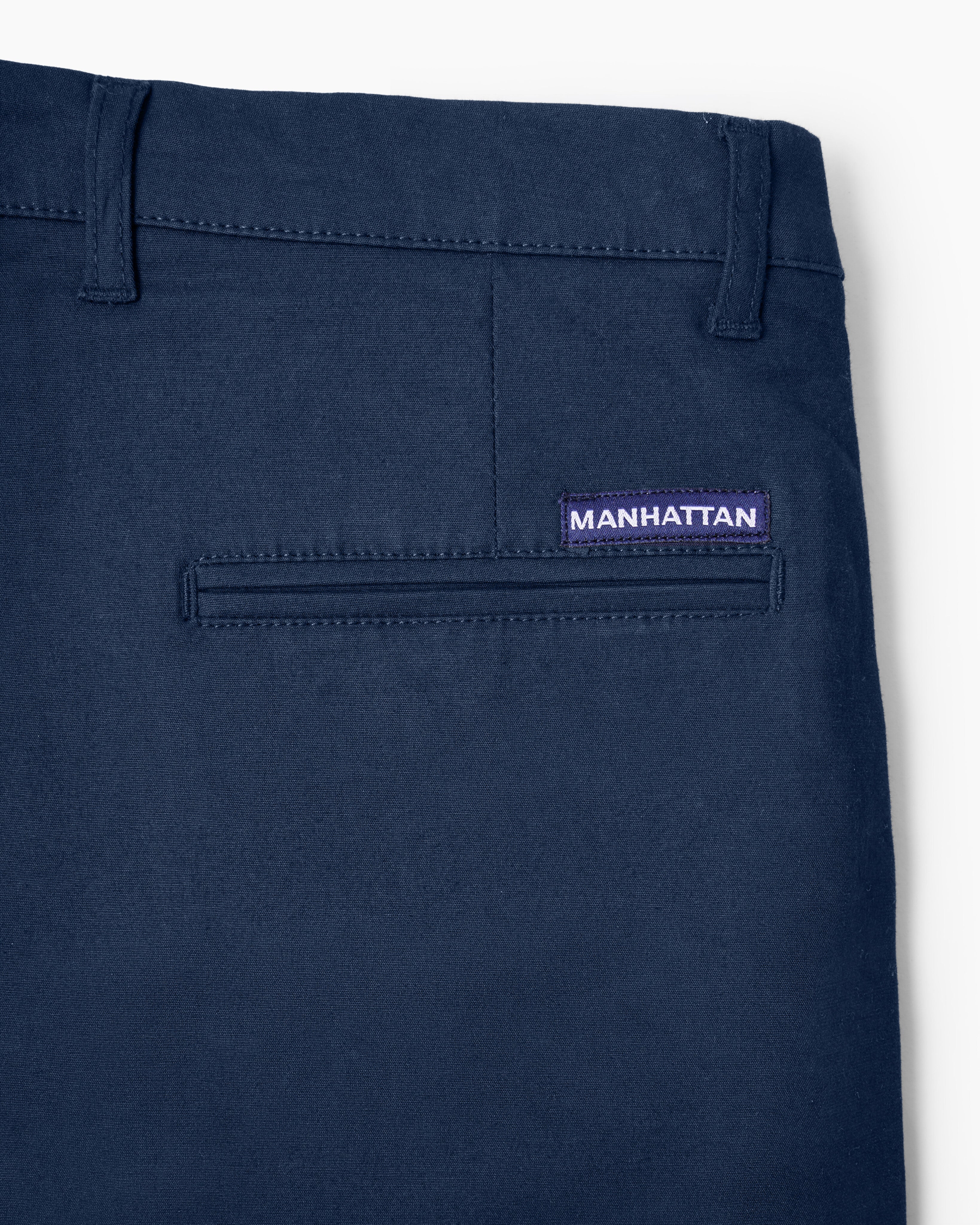 Cotton Casual Pants Navy Tussar - Image 4