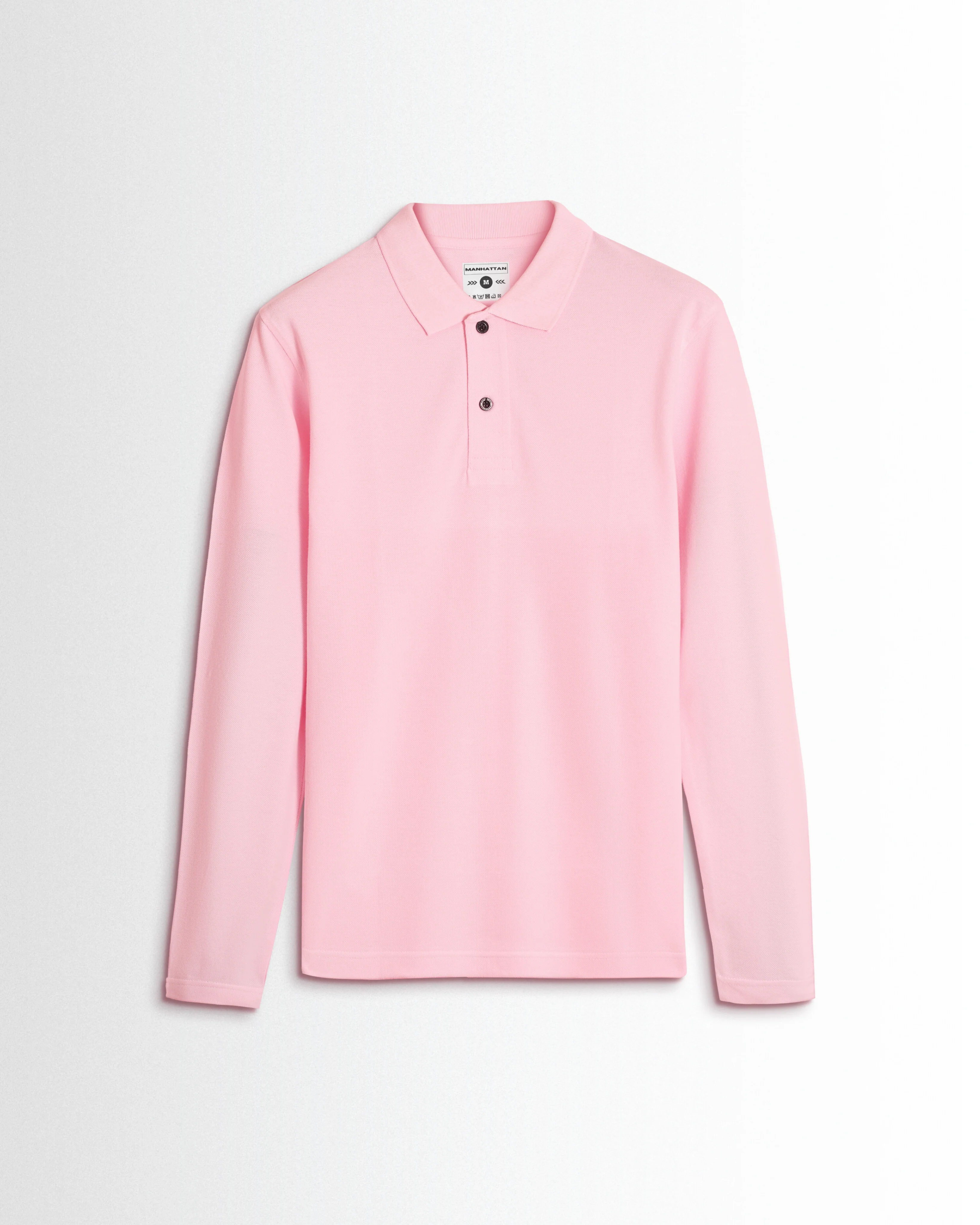 Cotton Polo Full Sleeve Unisex Pearl Pink Without Pocket