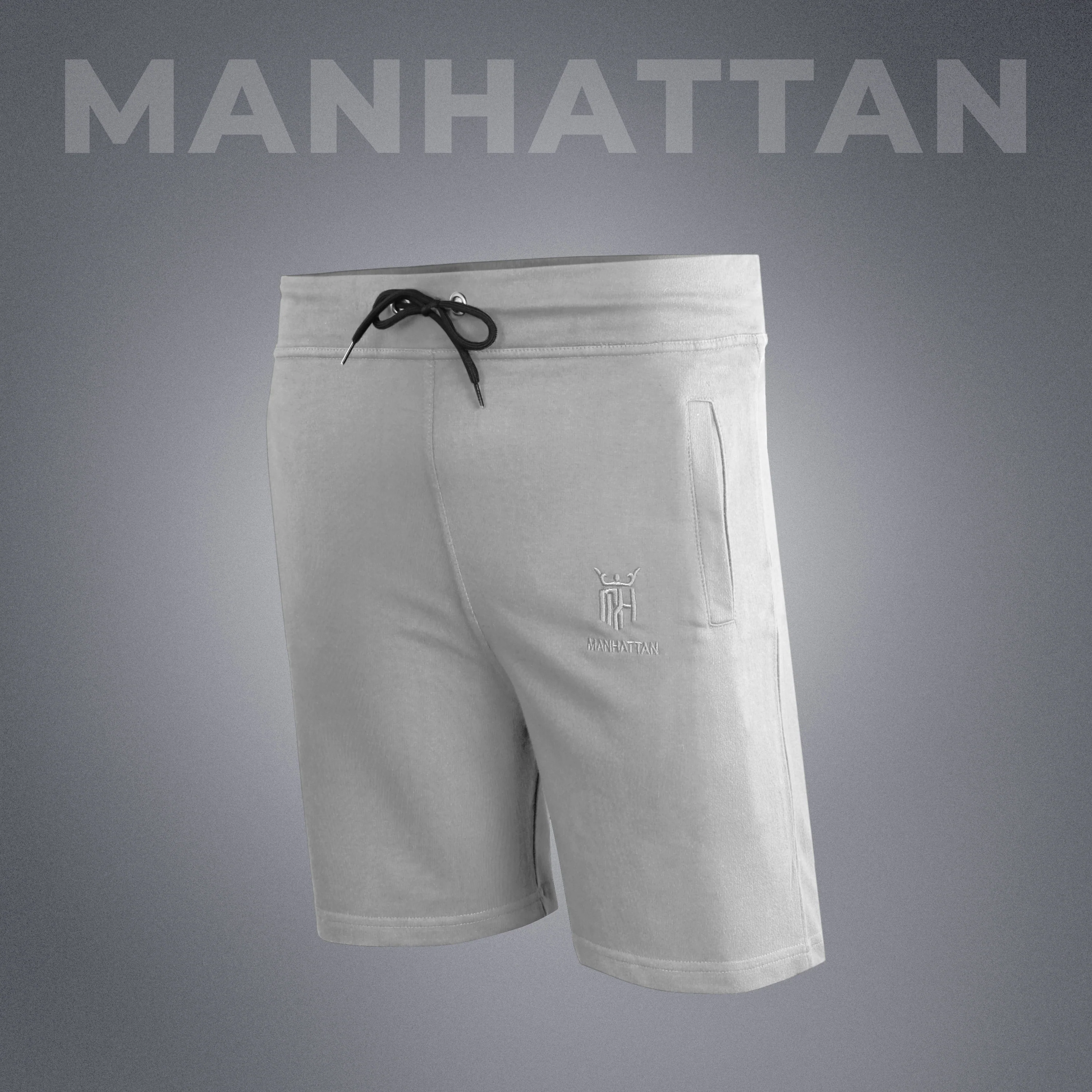 Premium Cotton Cement Grey Shorts Regular Fit - Image 3