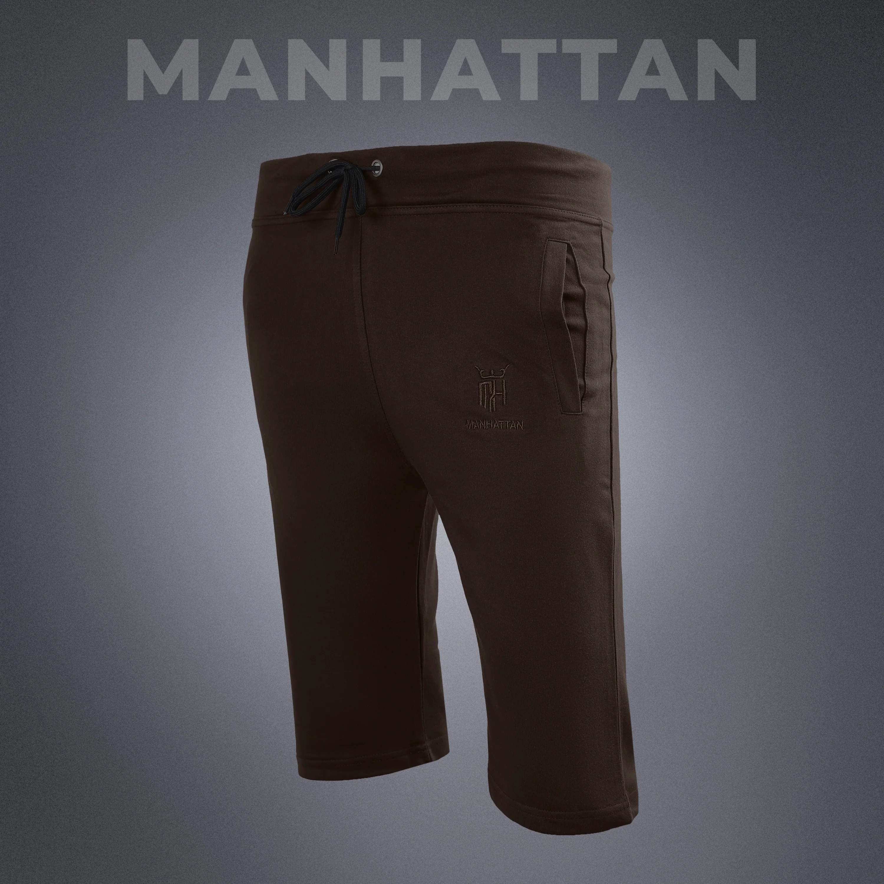 Premium Cotton Coffee Brown 3/4 Shorts Regular Fit - Image 4