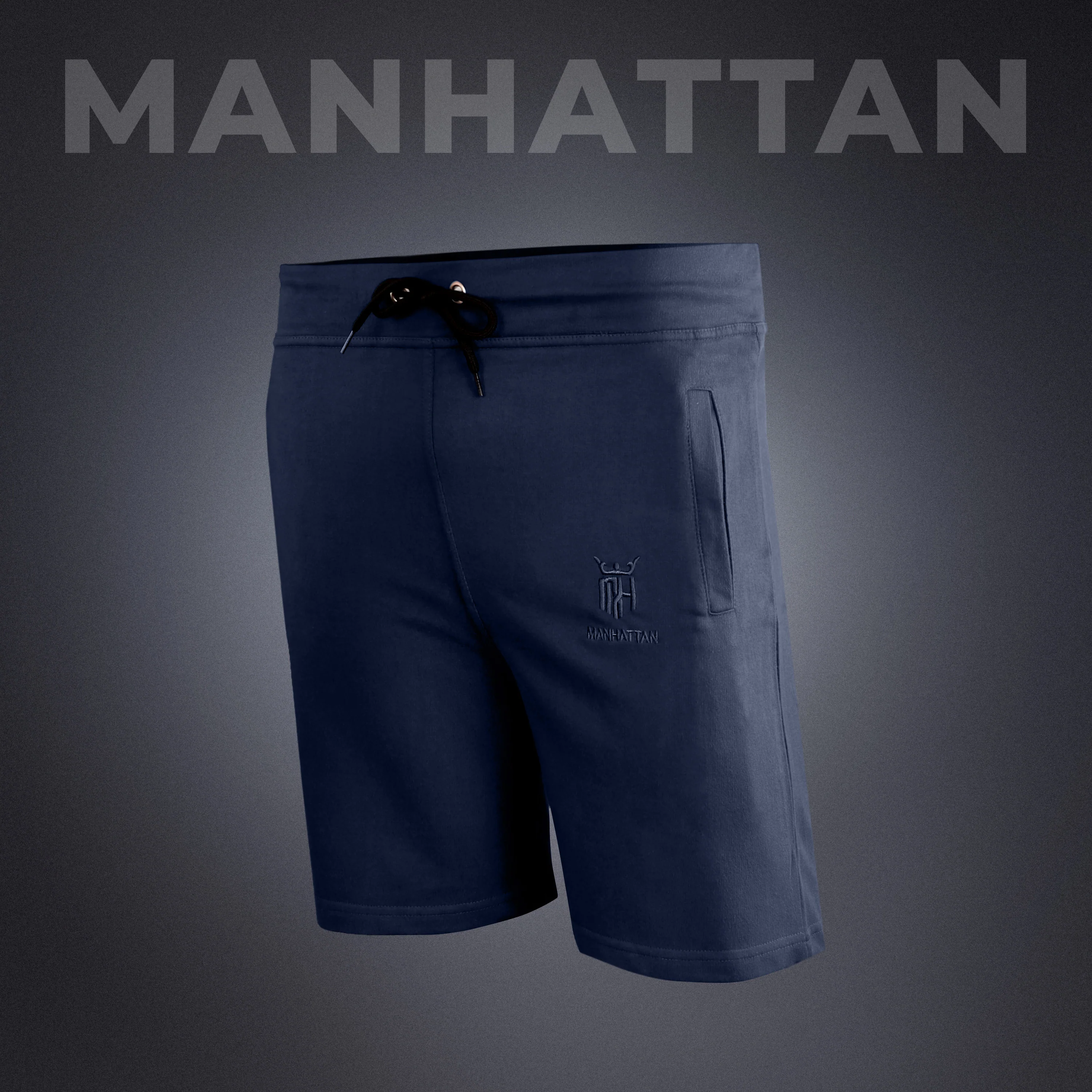 Premium Cotton Navy Blue Shorts Regular Fit - Image 3