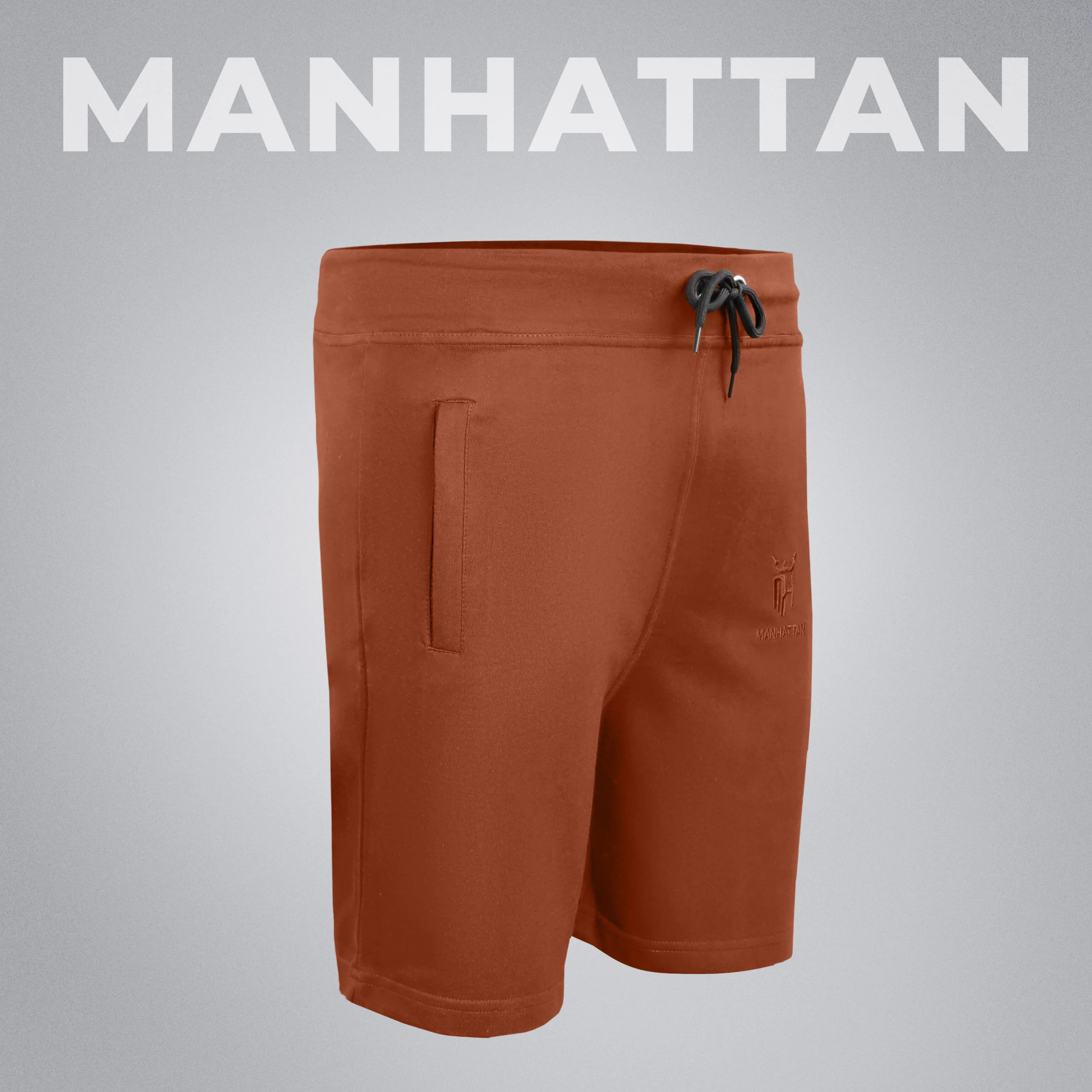 Premium Cotton Rust Shorts Regular Fit - Image 3