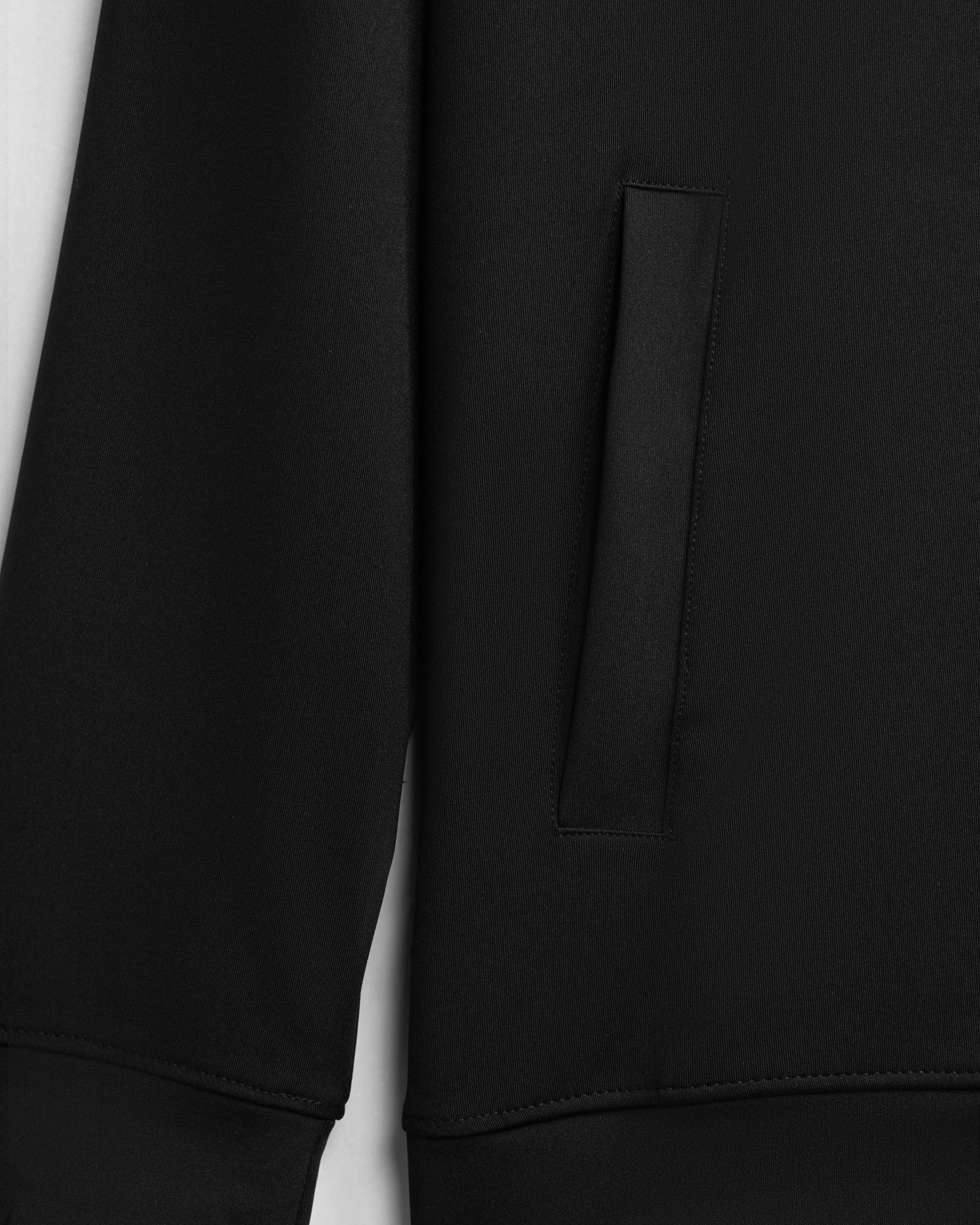 Premium Hineck Zipper Jacket Unisex Black - Image 3