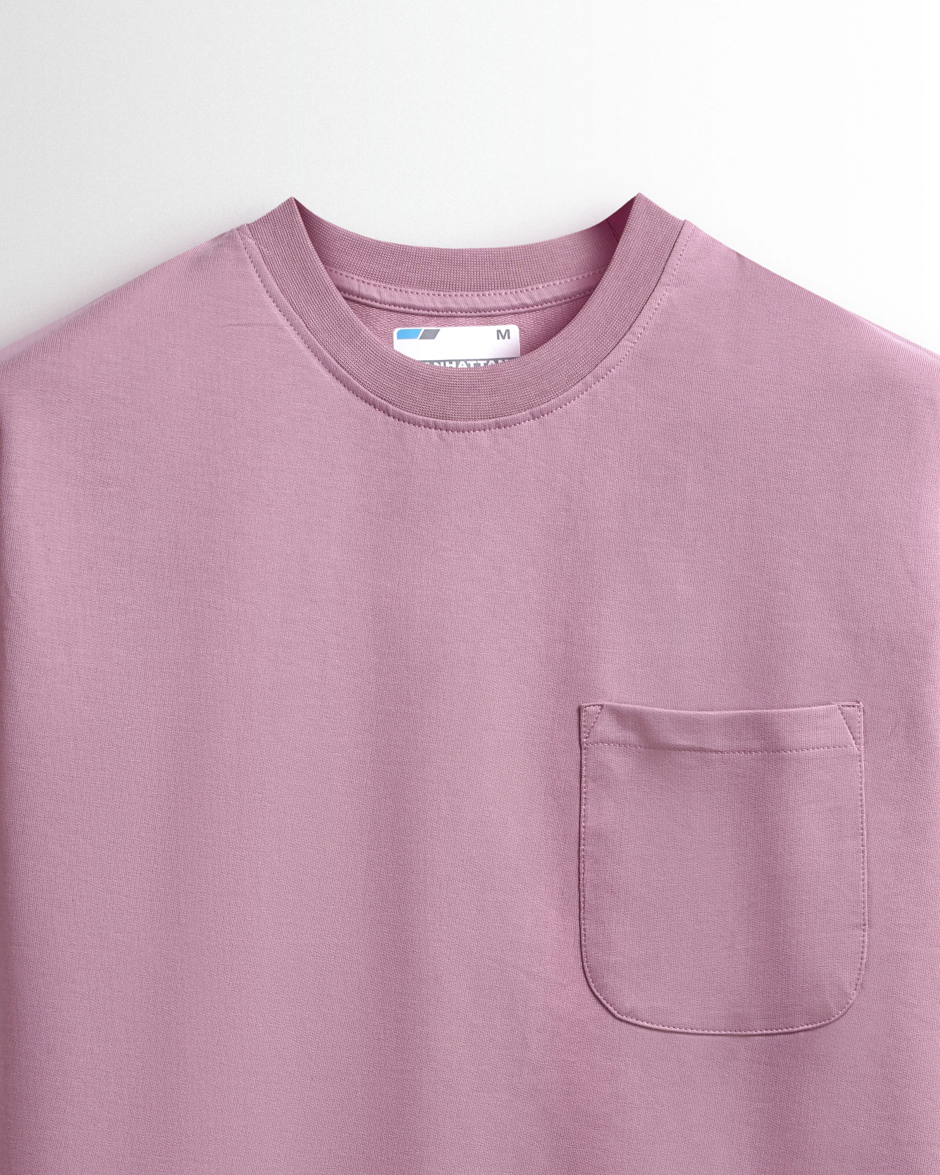 Premium Plain Pocket T Shirts Dusty Pink - Image 2