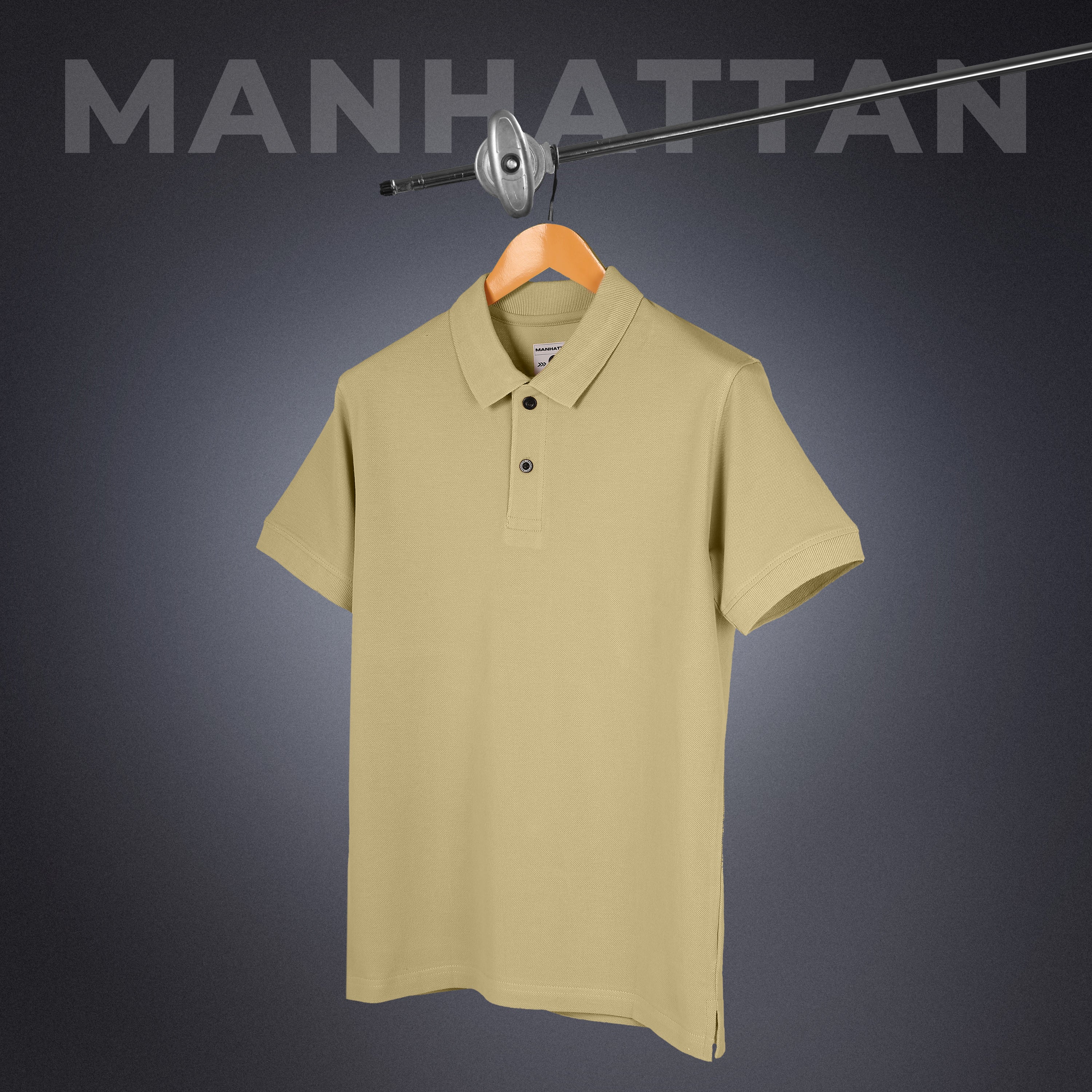 Pure Cotton Polo Plain T Shirts (Beach) Without Pocket - Image 3