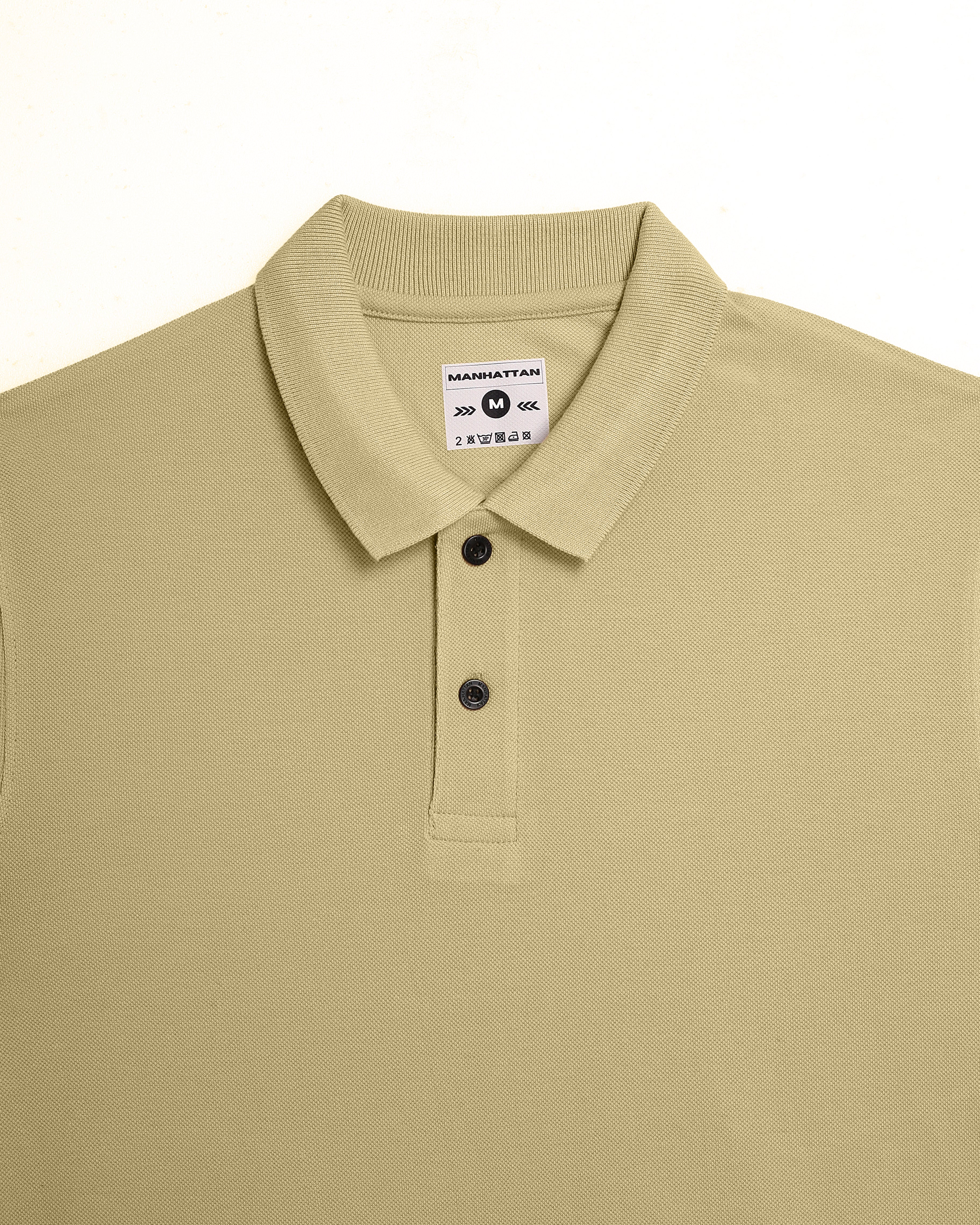 Pure Cotton Polo Plain T Shirts (Beach) Without Pocket - Image 4