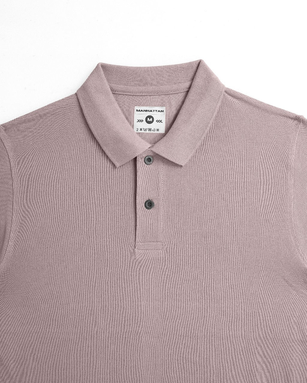 Pure Cotton Polo Plain T Shirts (Dusty Pink) Without Pocket - Image 4