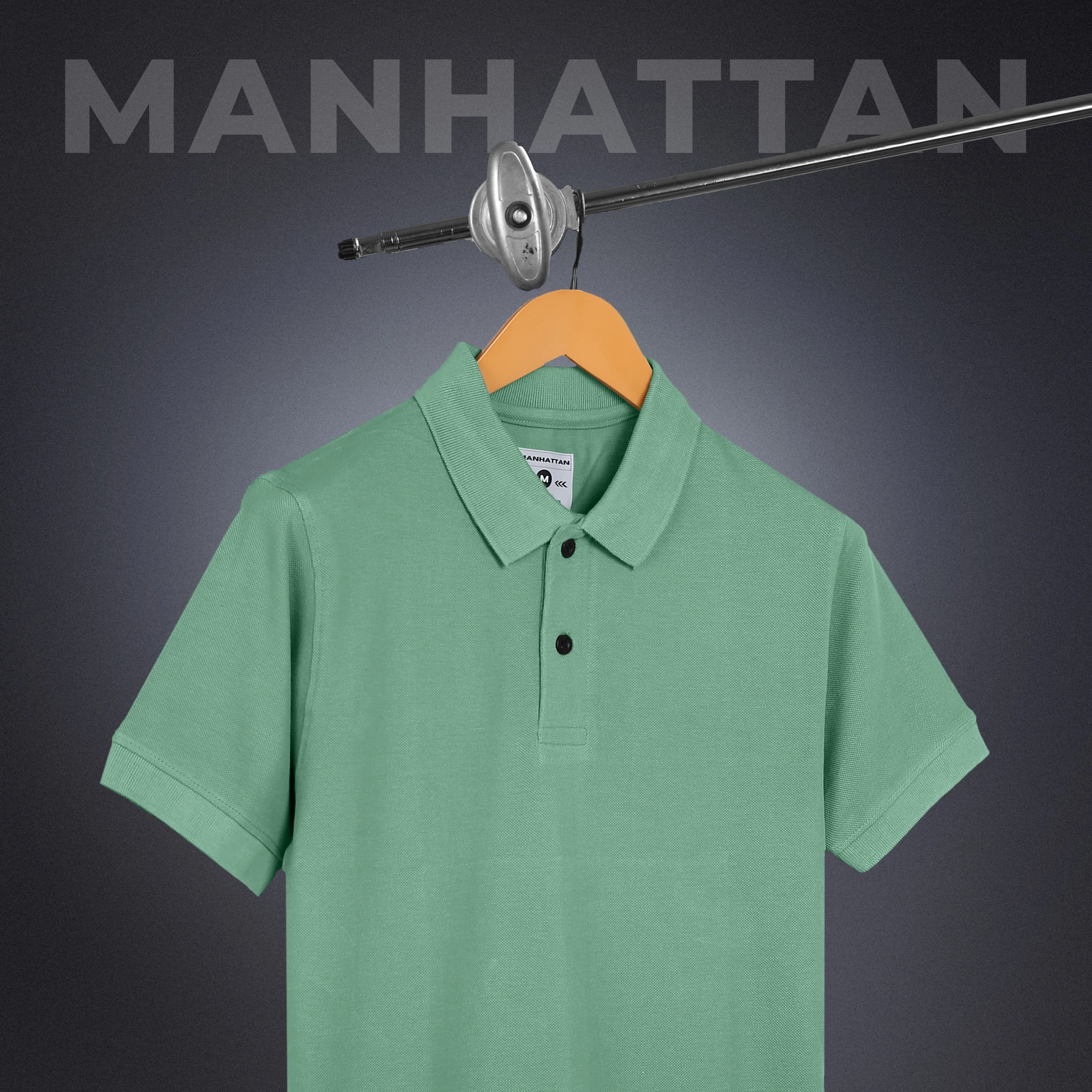 Pure Cotton Polo Plain T Shirts (Olive Green) Without Pocket - Image 4