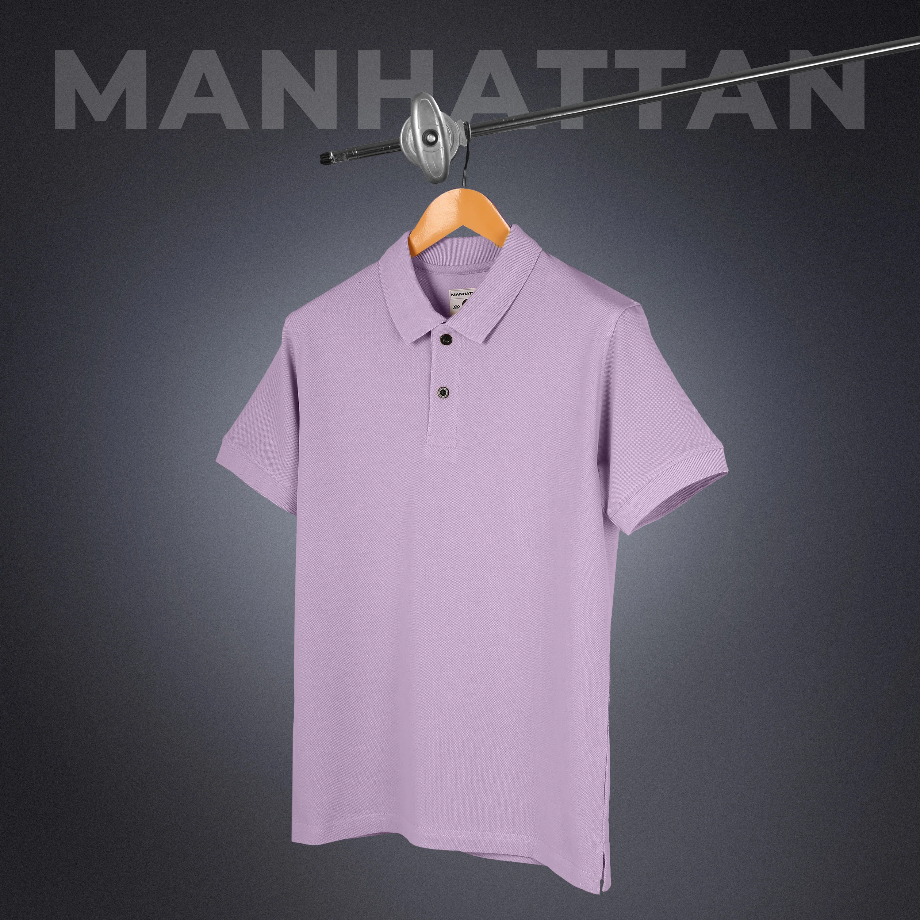 Pure Cotton Polo Plain T Shirts (Pearl Pink) Without Pocket - Image 2