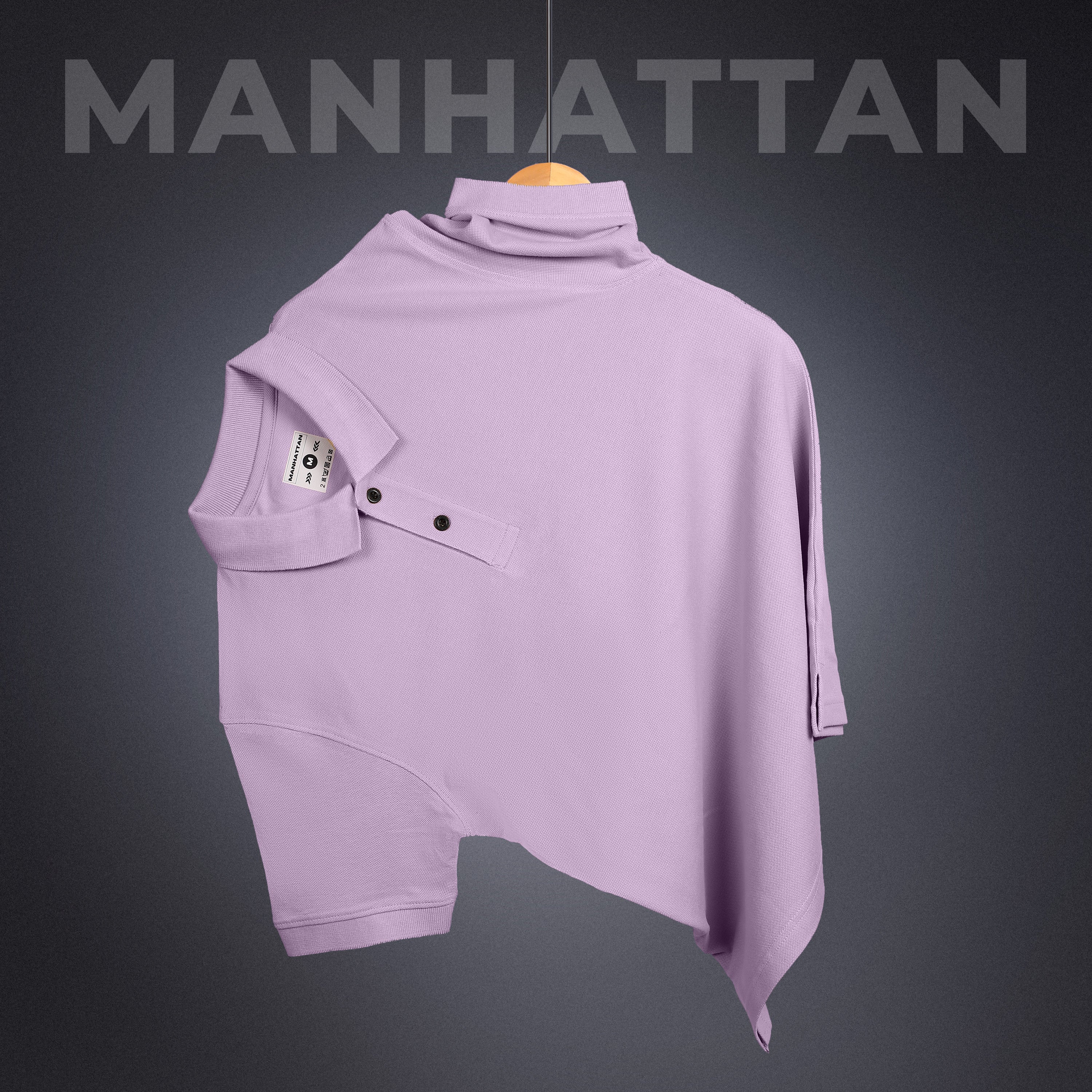 Pure Cotton Polo Plain T Shirts (Pearl Pink) Without Pocket - Image 4