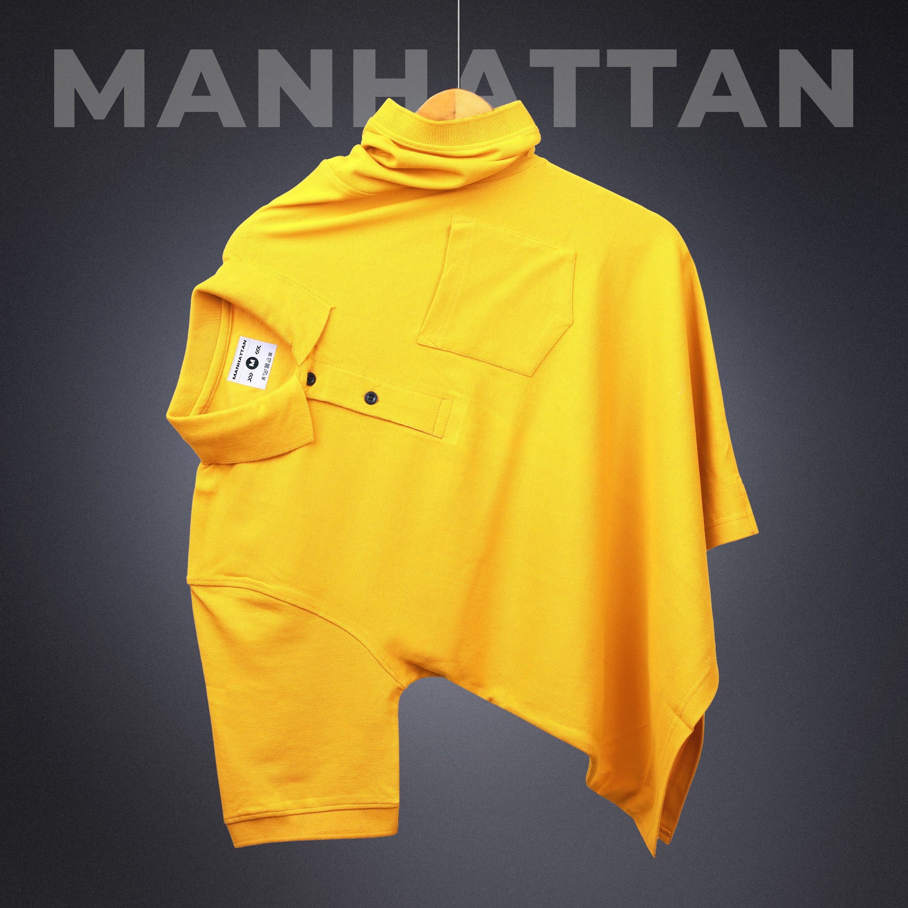 Pure Cotton Polo Pocket T Shirt (Golden Yellow) - Image 3
