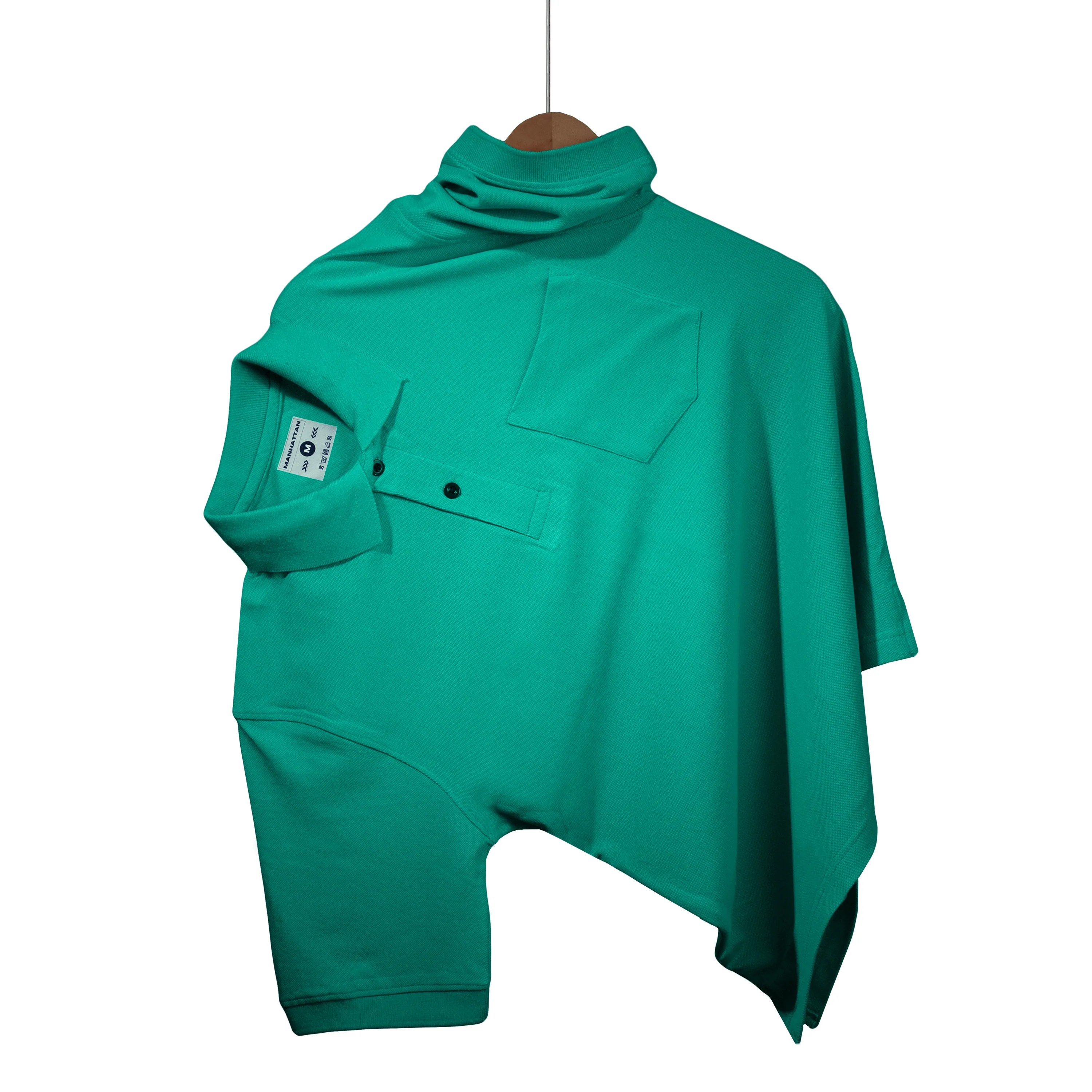 Pure Cotton Polo Pocket T Shirts (Jade Green) - Image 3