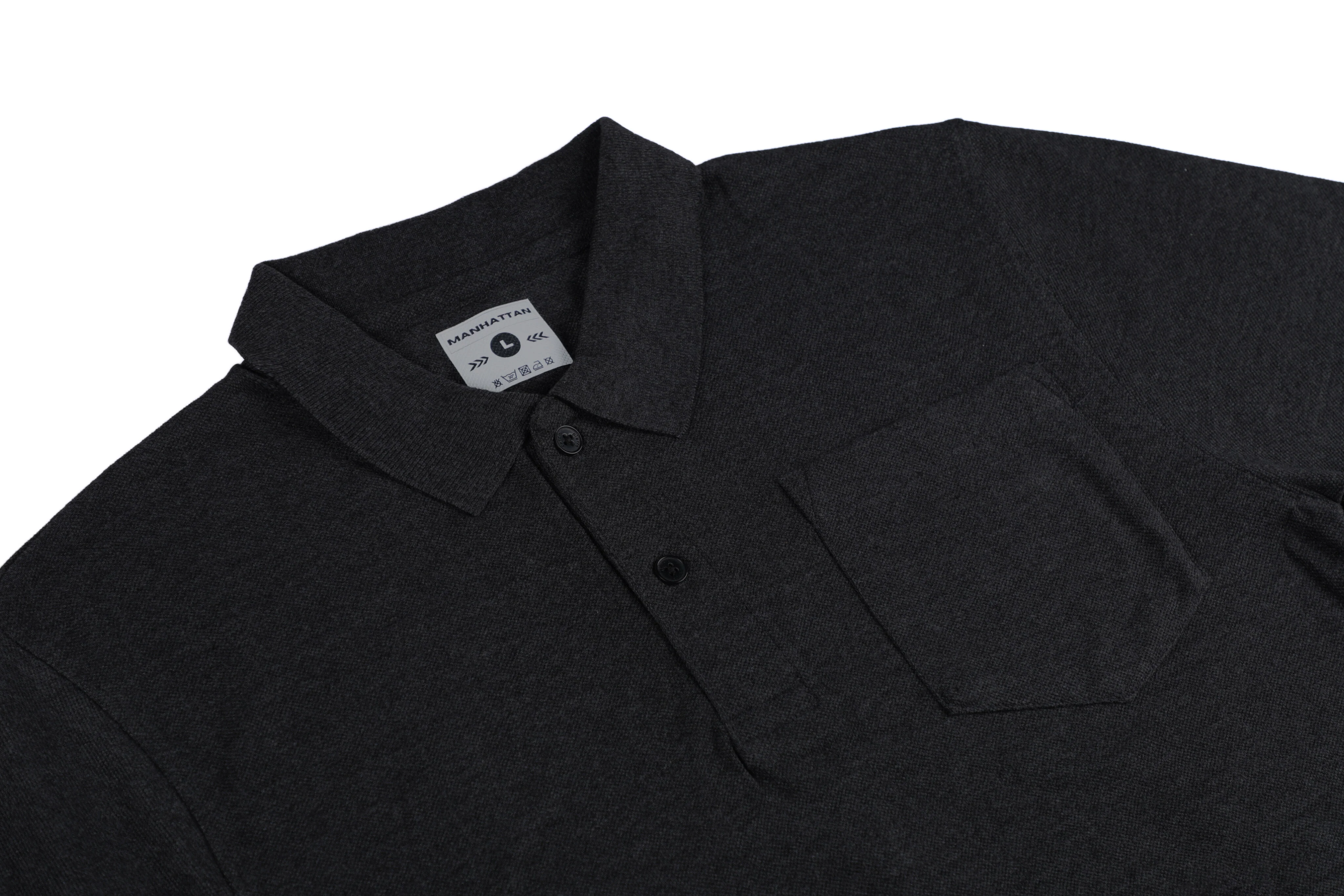 Rich in Cotton Polo Pocket T Shirts (Dark Grey) - Image 3