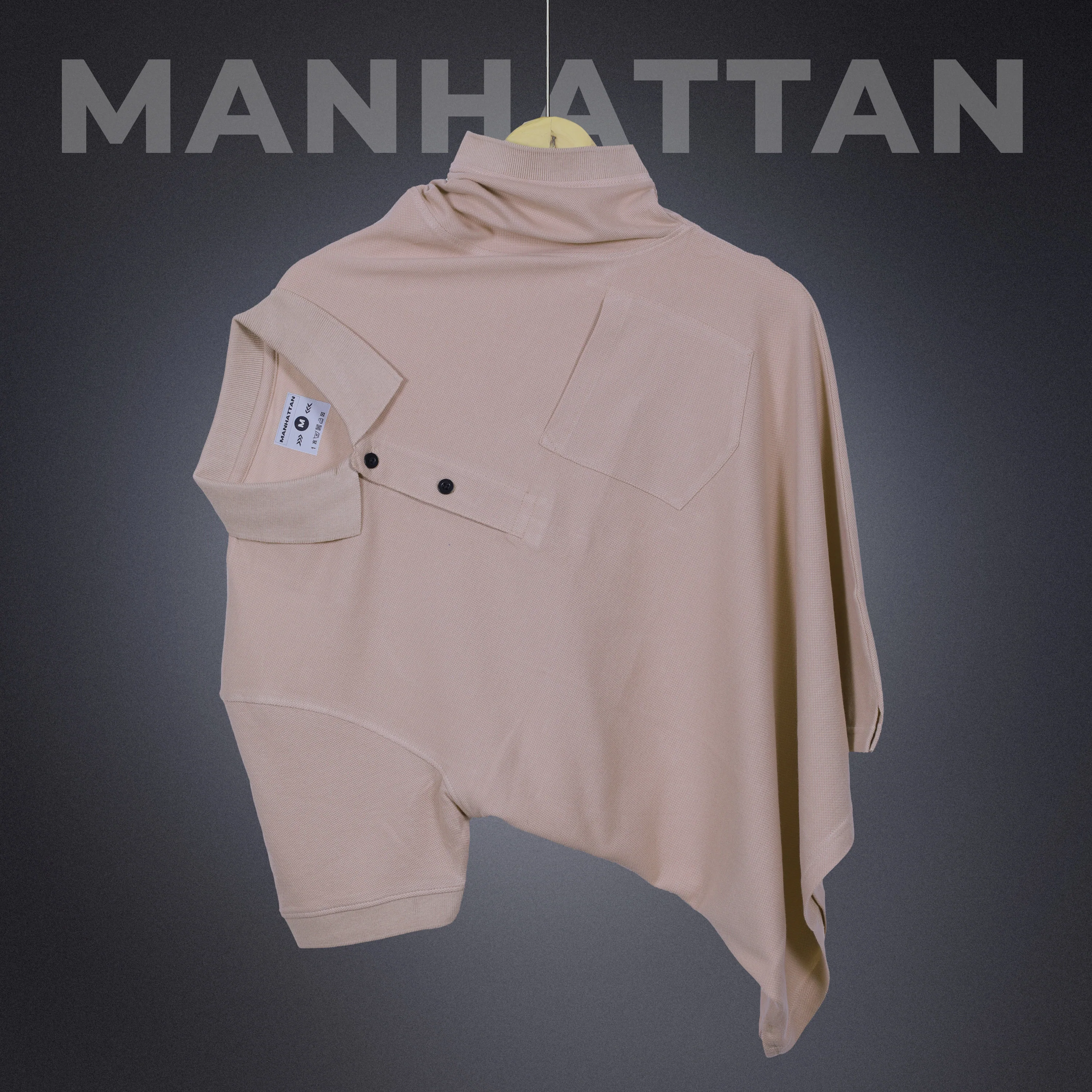 Pure Cotton Polo Pocket T shirts (Dusty Pink)