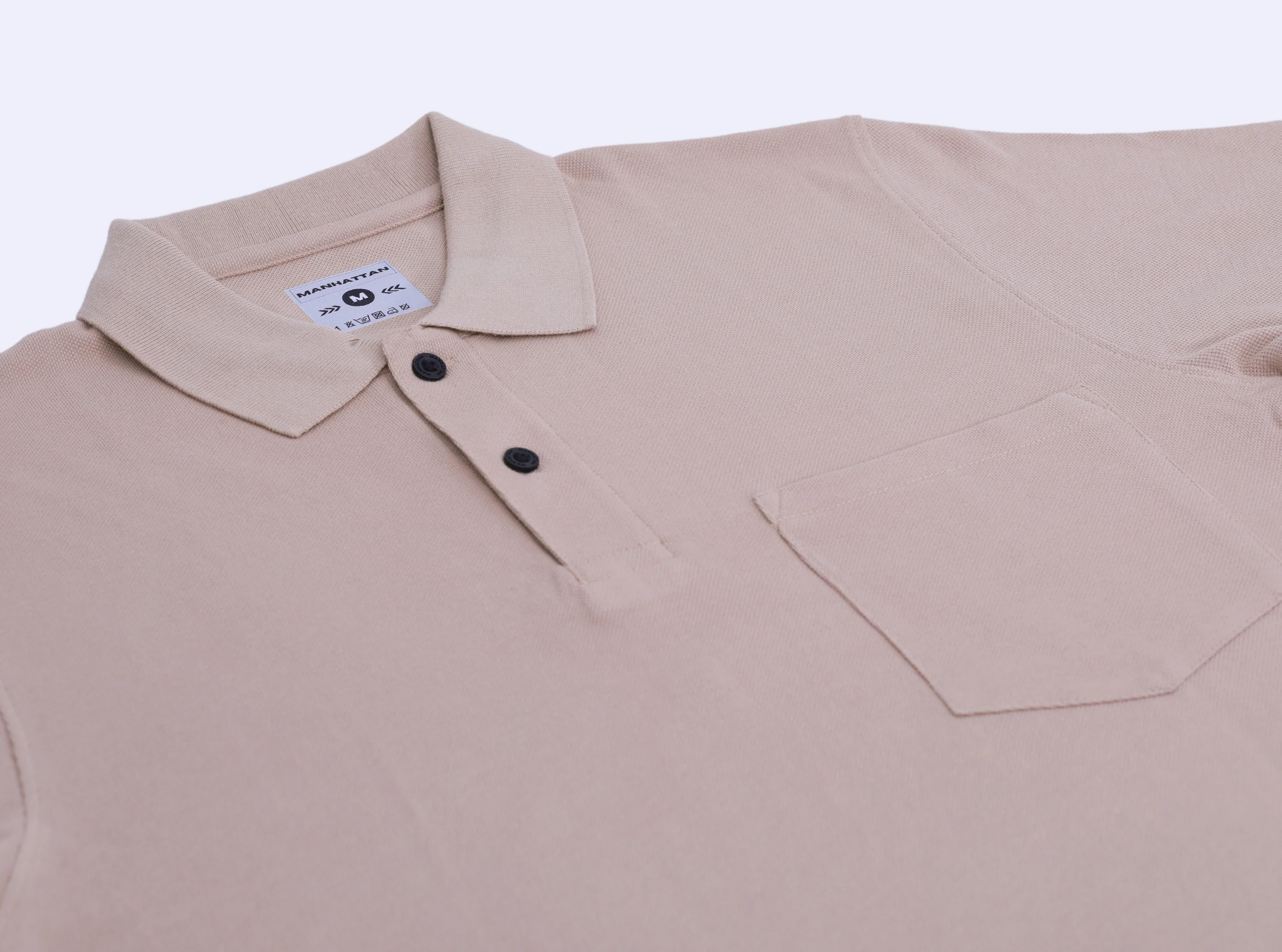 Pure Cotton Polo Pocket T shirts (Dusty Pink) - Image 2