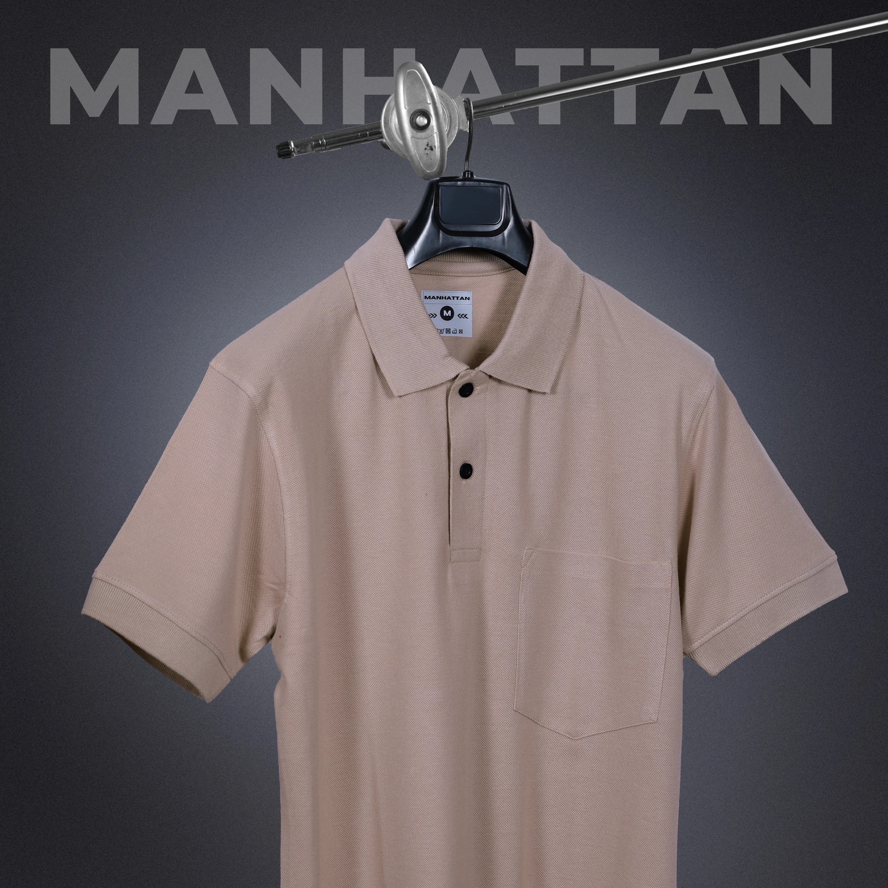 Pure Cotton Polo Pocket T shirts (Dusty Pink) - Image 3