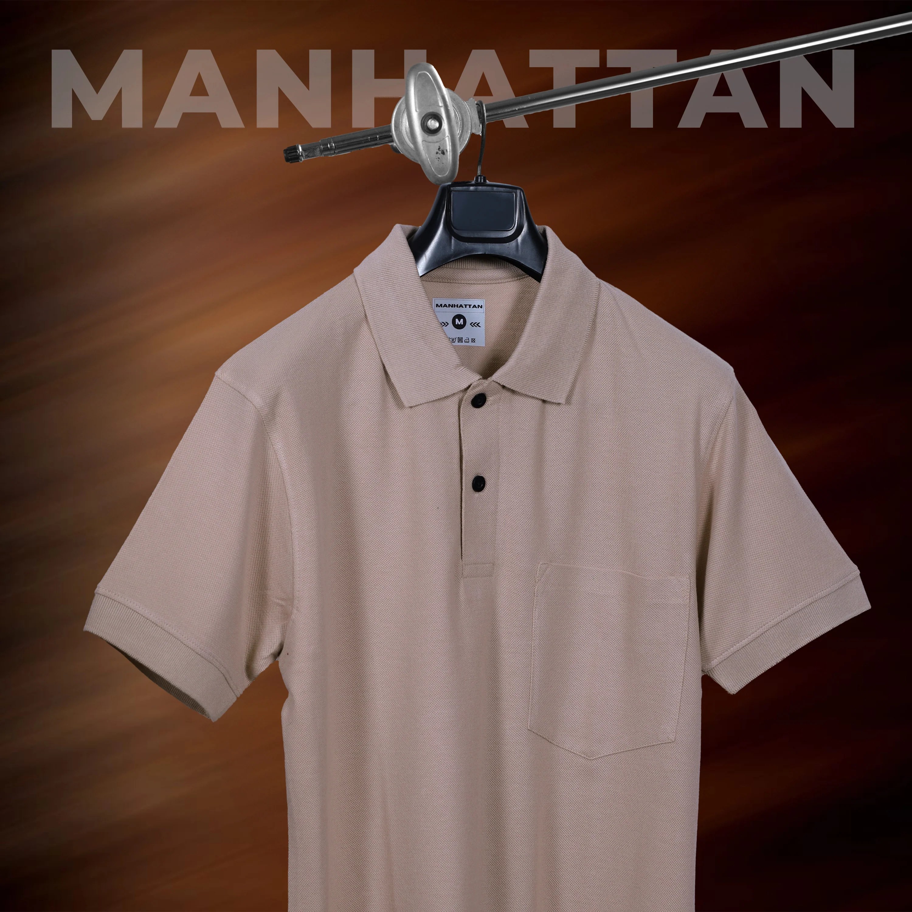 Pure Cotton Polo Pocket T shirts (Dusty Pink) - Image 4