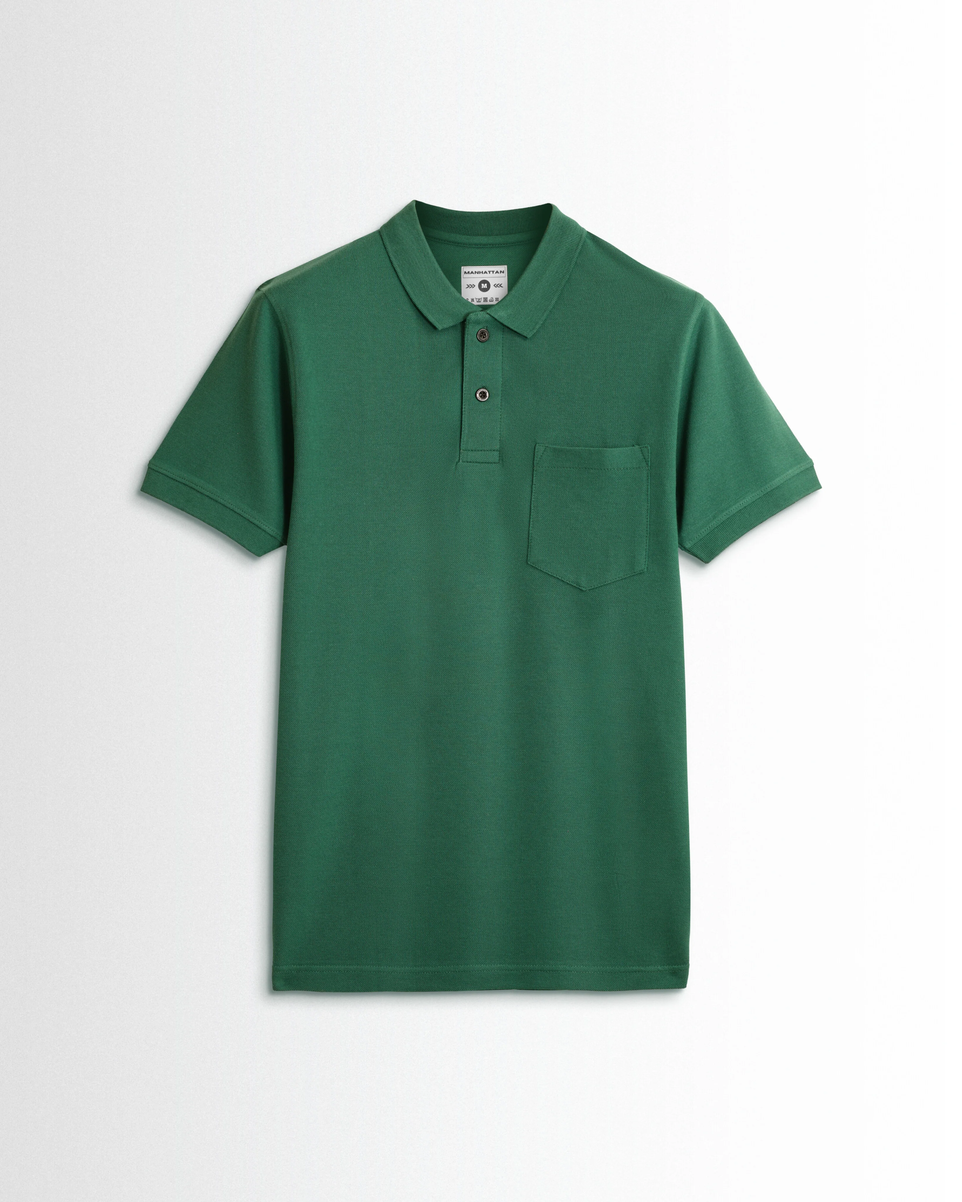 Pure Cotton Polo Pocket T Shirts (Forest Green) - Image 5