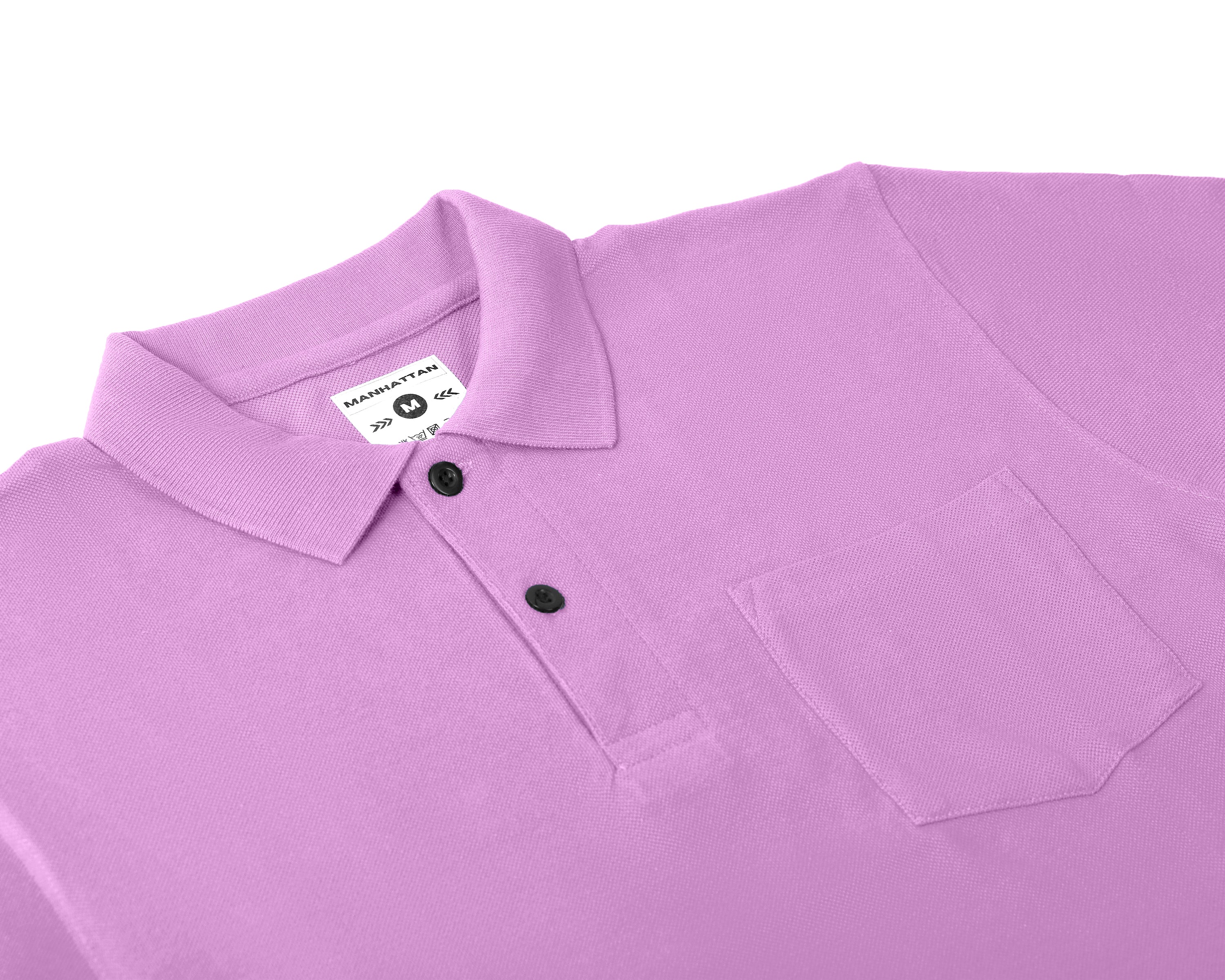 Pure Cotton Polo Pocket T shirts (Lilac) - Image 4