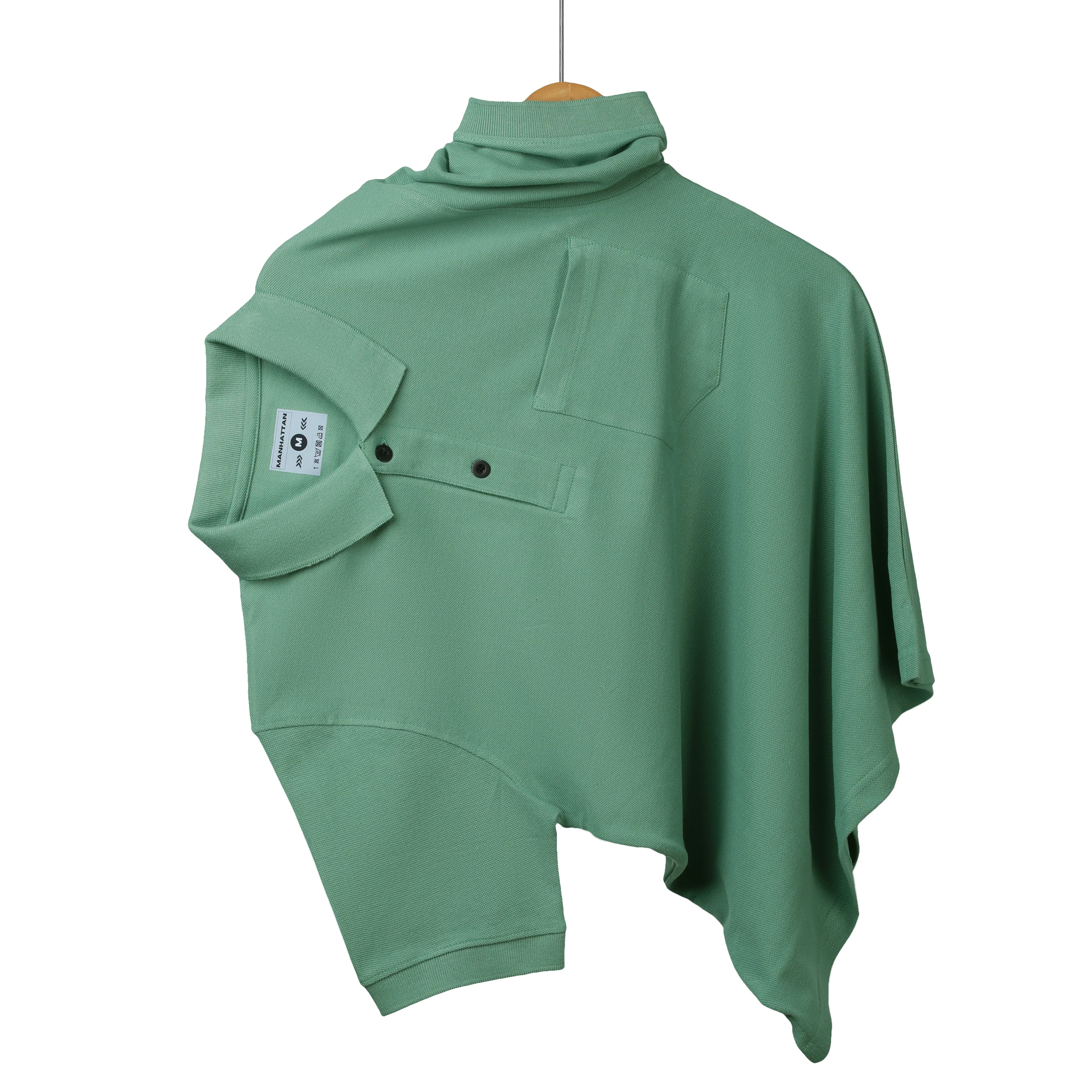 Pure Cotton Polo Pocket T Shirts (Olive Green) - Image 3