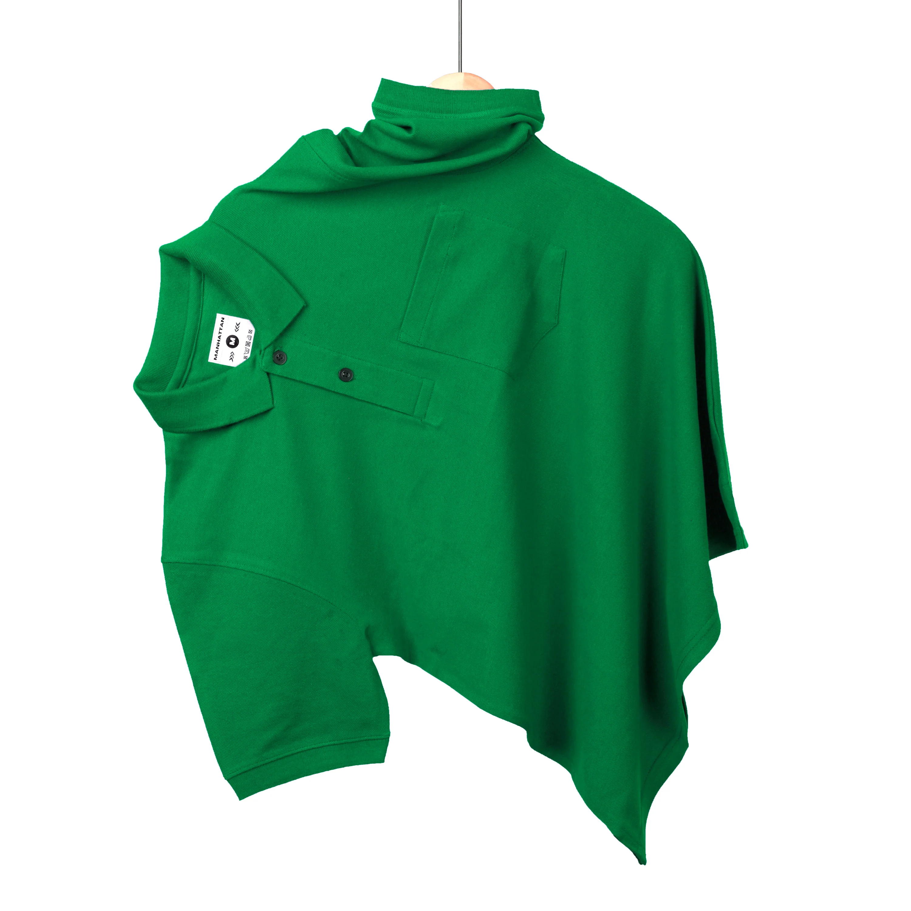 Pure Cotton Polo Pocket T Shirts (Dark Green) - Image 3