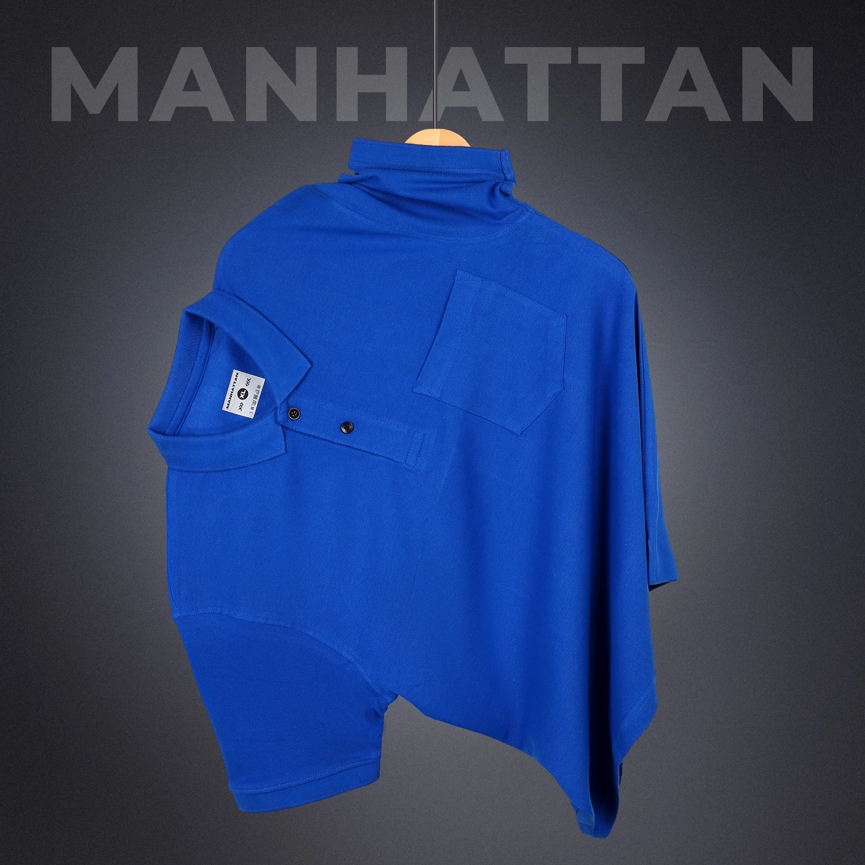 Pure Cotton Polo Pocket T shirts (Royal Blue) - Image 2