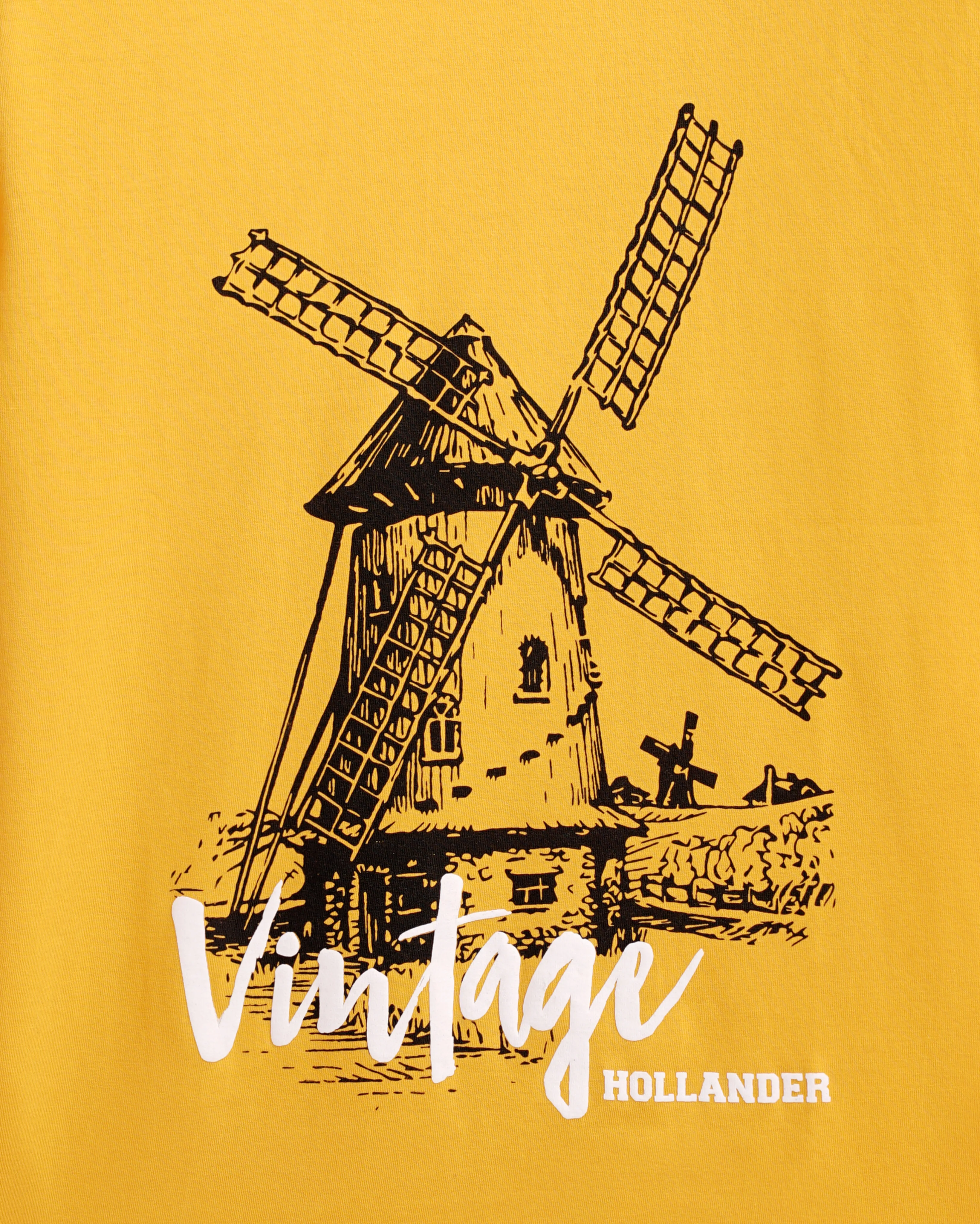 Round Neck Mustard Yellow Printed - Image 4