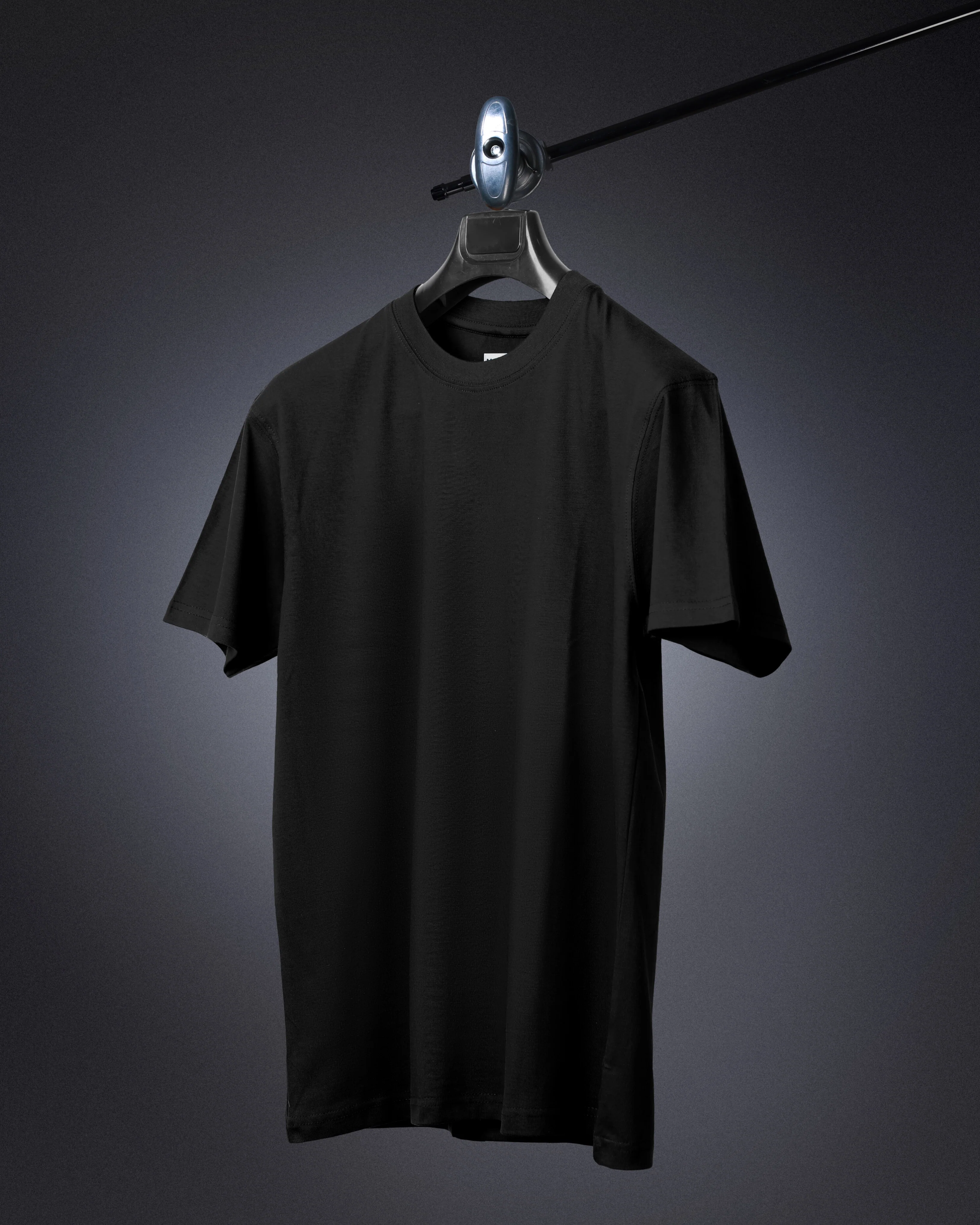 Basic Regular Fit T Shirts Unisex Black - Image 4
