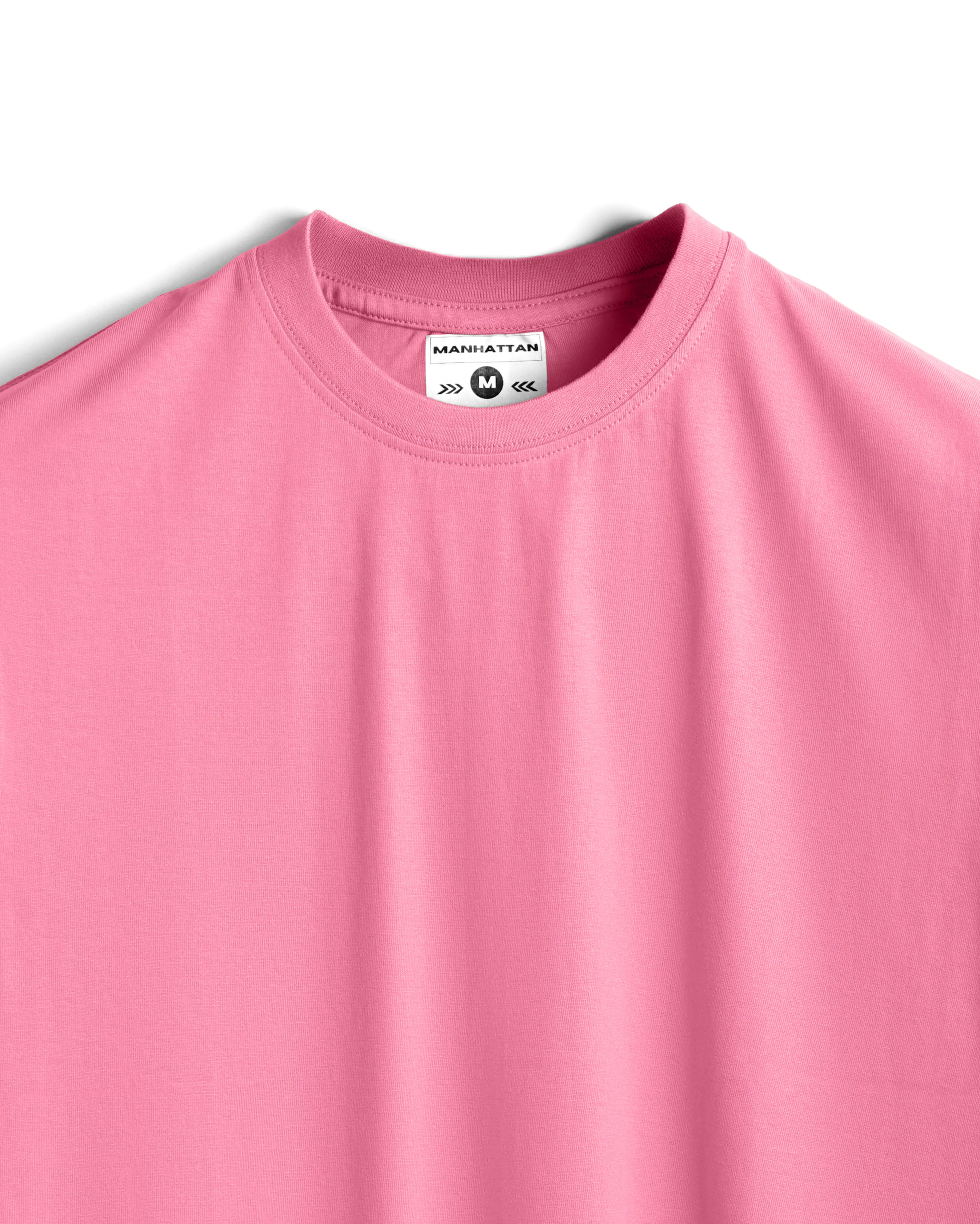 Basic Regular Fit T Shirts Unisex Cool Pink - Image 3