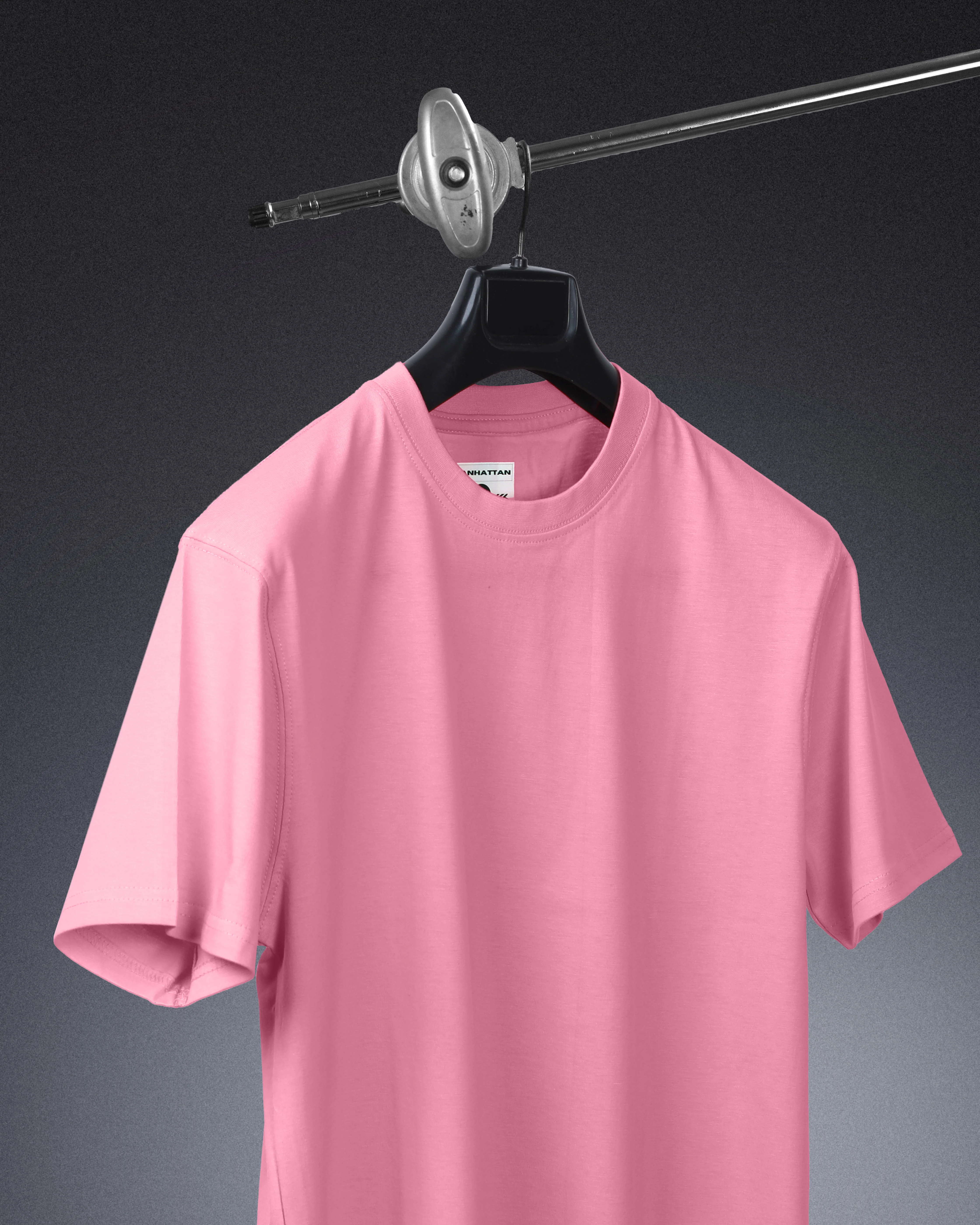 Basic Regular Fit T Shirts Unisex Cool Pink - Image 5